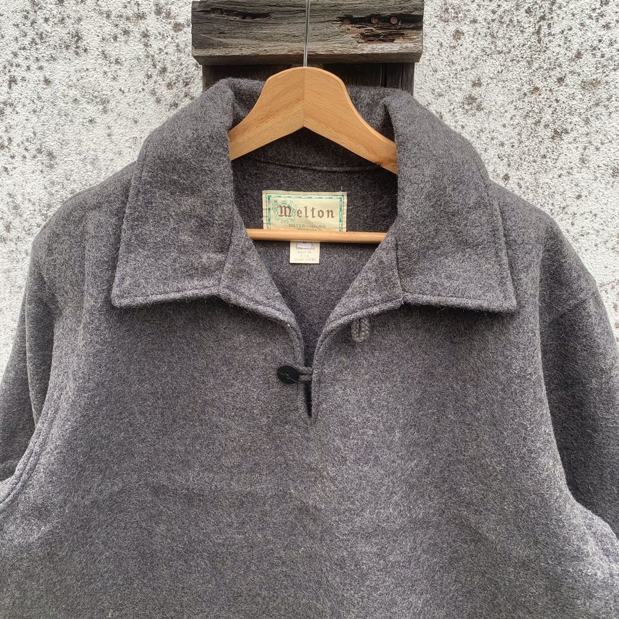 Vintage Vintage Melton Pullover Baggy Wool Sweater Jacket Size US L / EU 52-54 / 3 - 3 Thumbnail