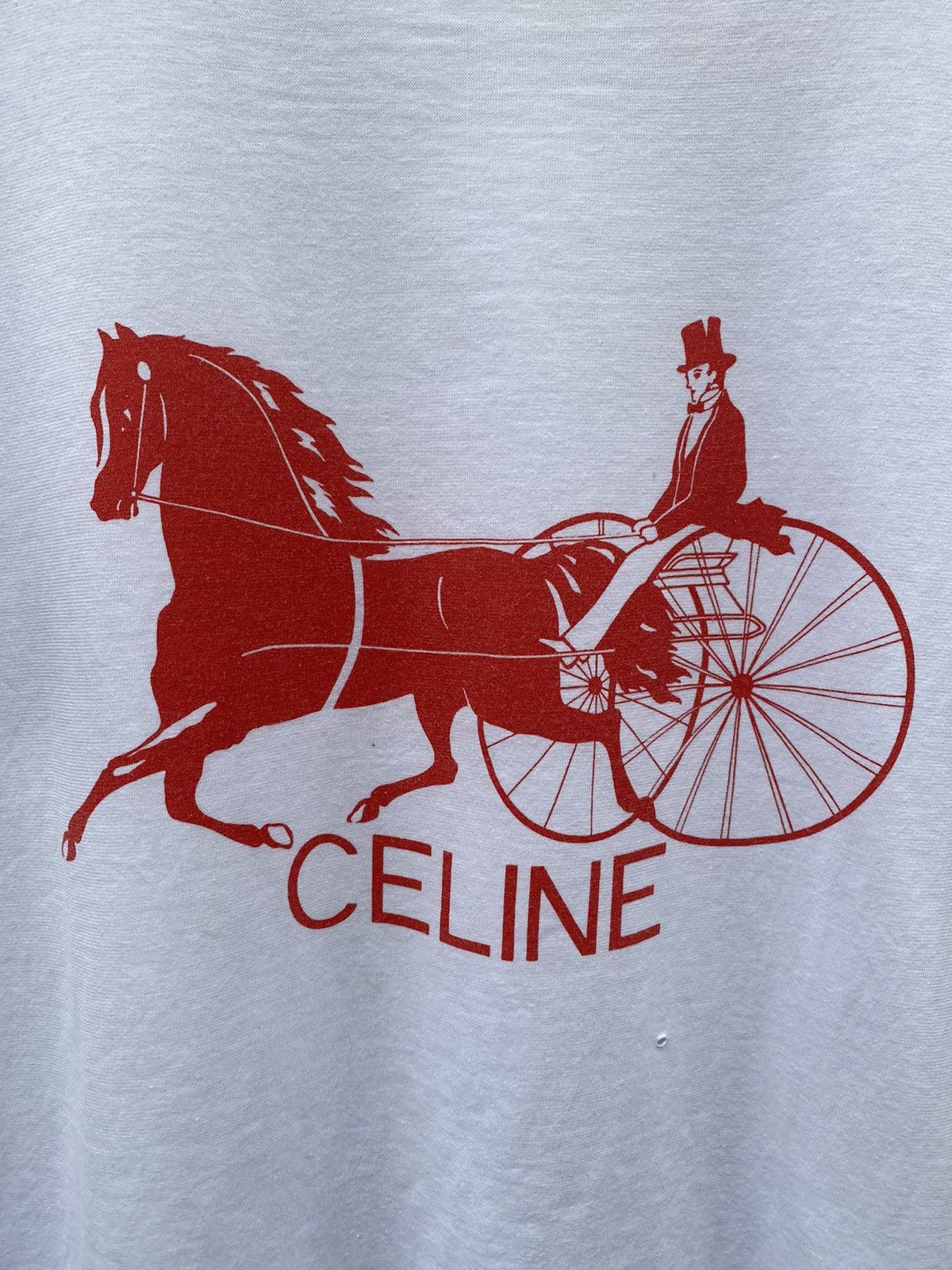 Celine Vintage CELINE Iconic Biglogo Tee Size M / US 6-8 / IT 42-44 - 2 Thumbnail