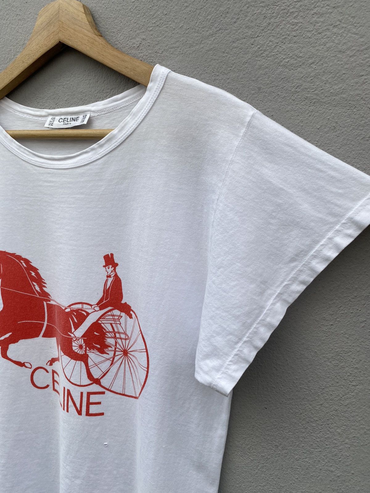Celine Vintage CELINE Iconic Biglogo Tee Size M / US 6-8 / IT 42-44 - 8 Thumbnail