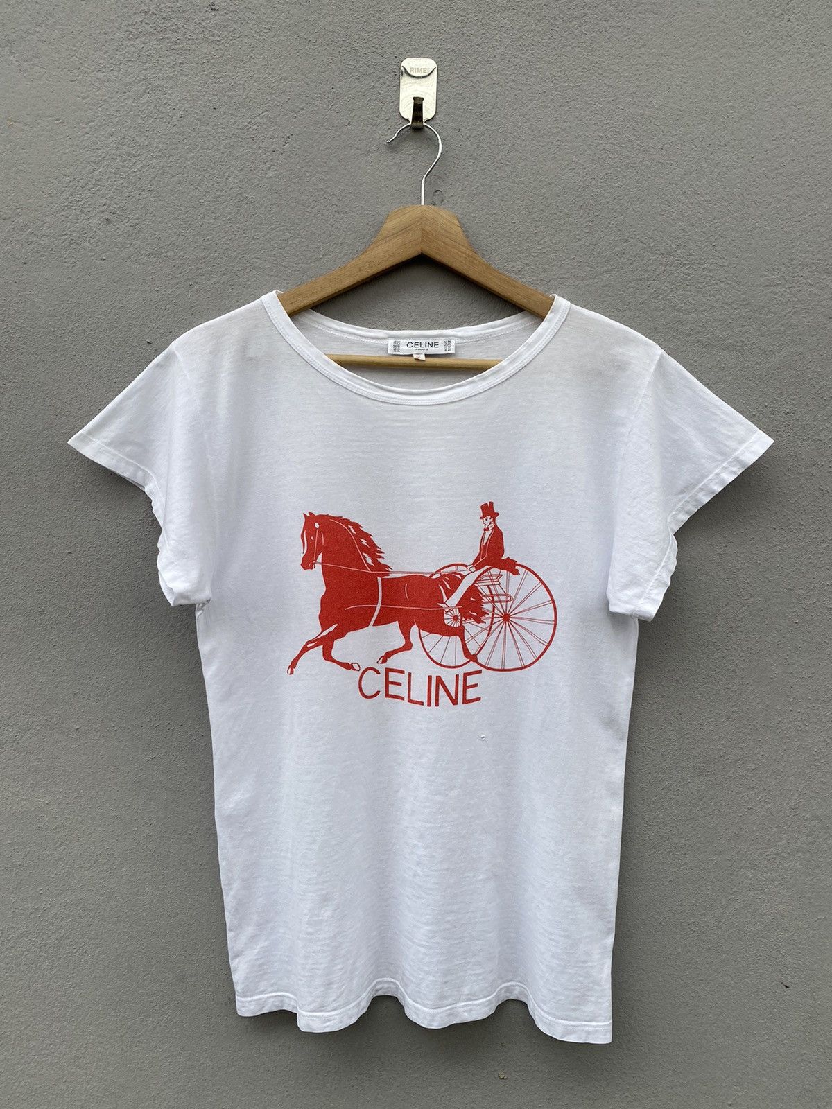 Celine Vintage CELINE Iconic Biglogo Tee Size M / US 6-8 / IT 42-44 - 1 Thumbnail