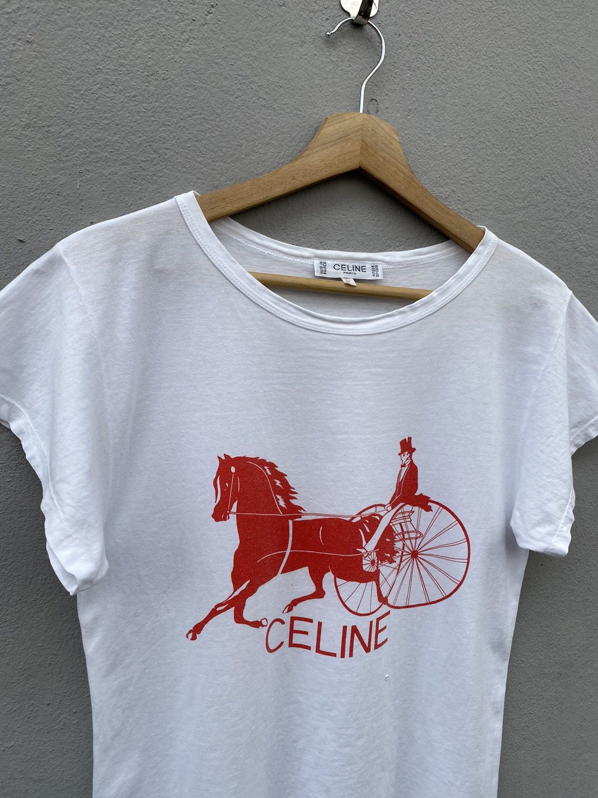 Celine Vintage CELINE Iconic Biglogo Tee Size M / US 6-8 / IT 42-44 - 5 Thumbnail
