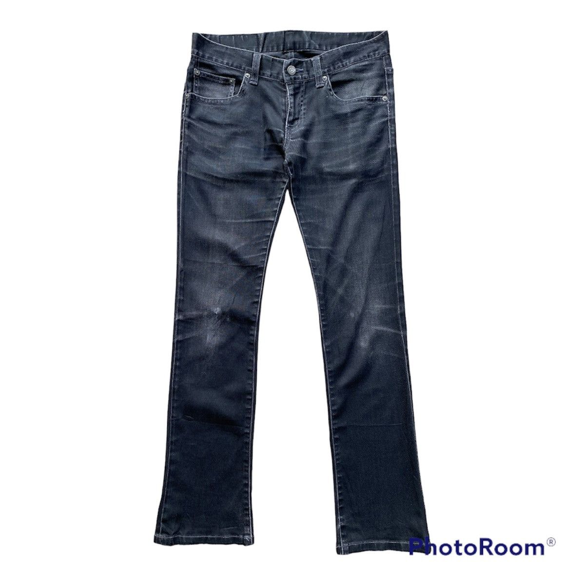 Tornado Mart Japan Waxed Black Flare Denim