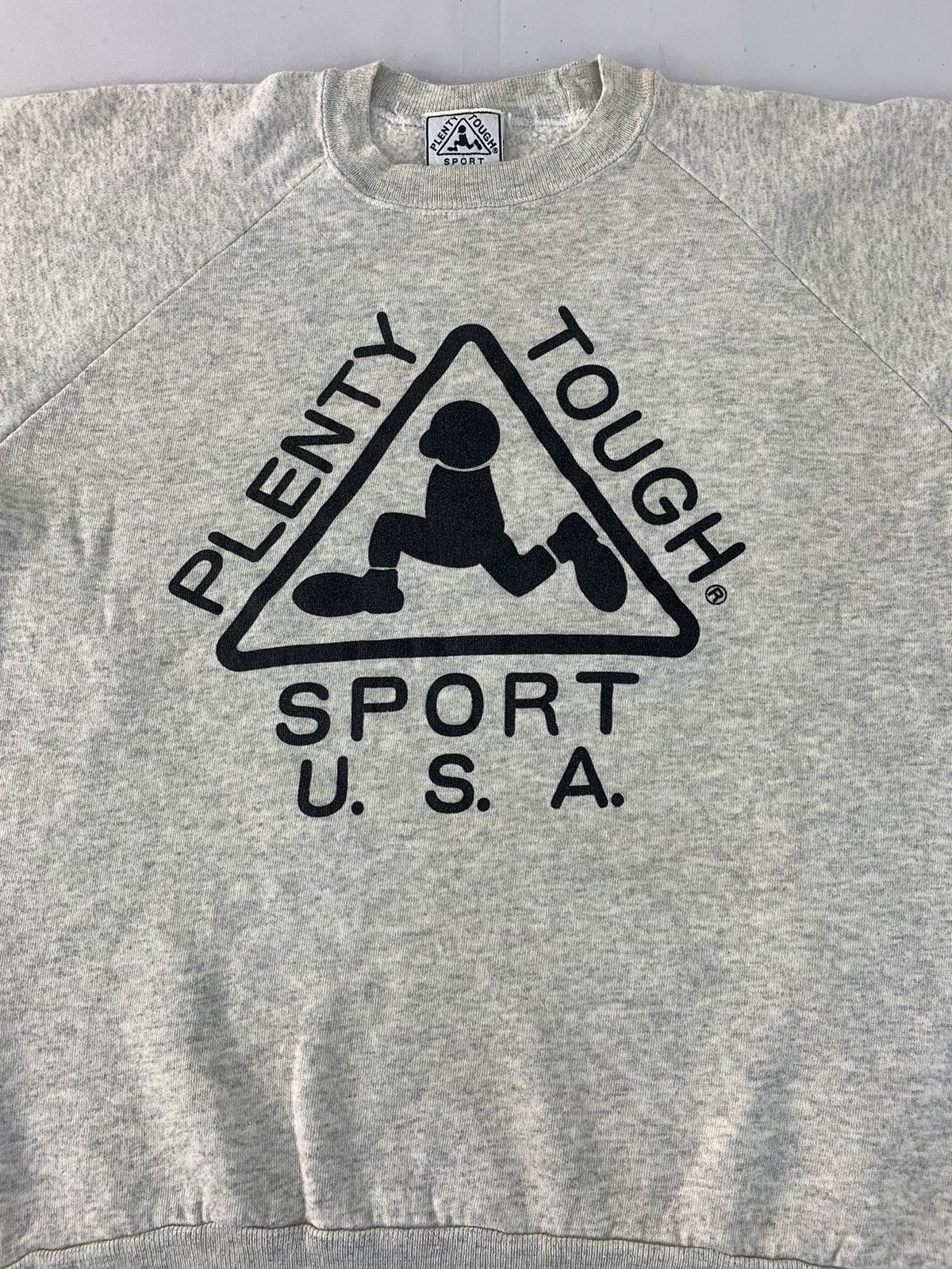 Vintage 90s Plenty Tough Sport USA Big Logo Sweatshirt Size US M / EU 48-50 / 2 - 2 Thumbnail