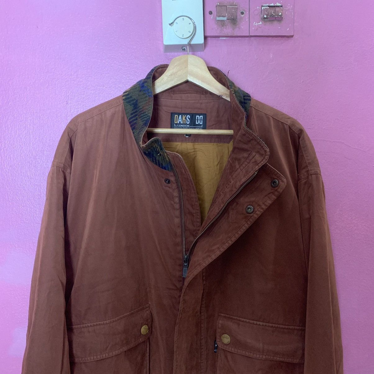 DAKS × Vintage Vintage Daks London Baggy Zipper Jacket Size US L / EU 52-54 / 3 - 3 Thumbnail