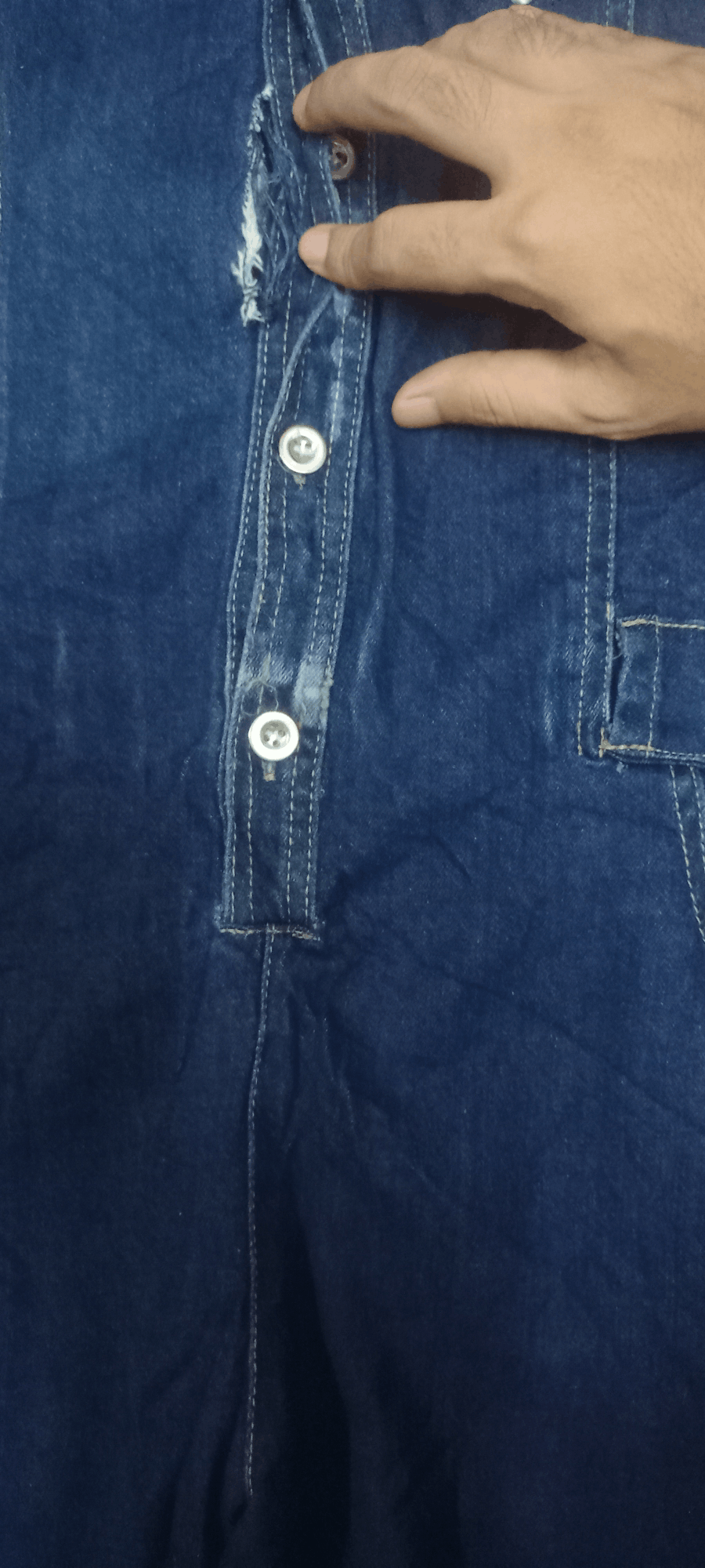 Other Hype Vintage Japanese Brand Multi Pocket Blouse Denim Romper Size S / US 4 / IT 40 - 5 Thumbnail