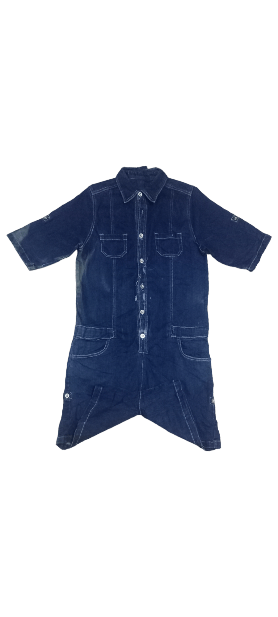 Other Hype Vintage Japanese Brand Multi Pocket Blouse Denim Romper Size S / US 4 / IT 40 - 1 Thumbnail