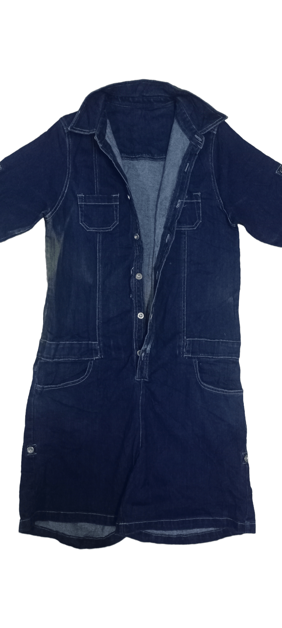 Other Hype Vintage Japanese Brand Multi Pocket Blouse Denim Romper Size S / US 4 / IT 40 - 4 Thumbnail