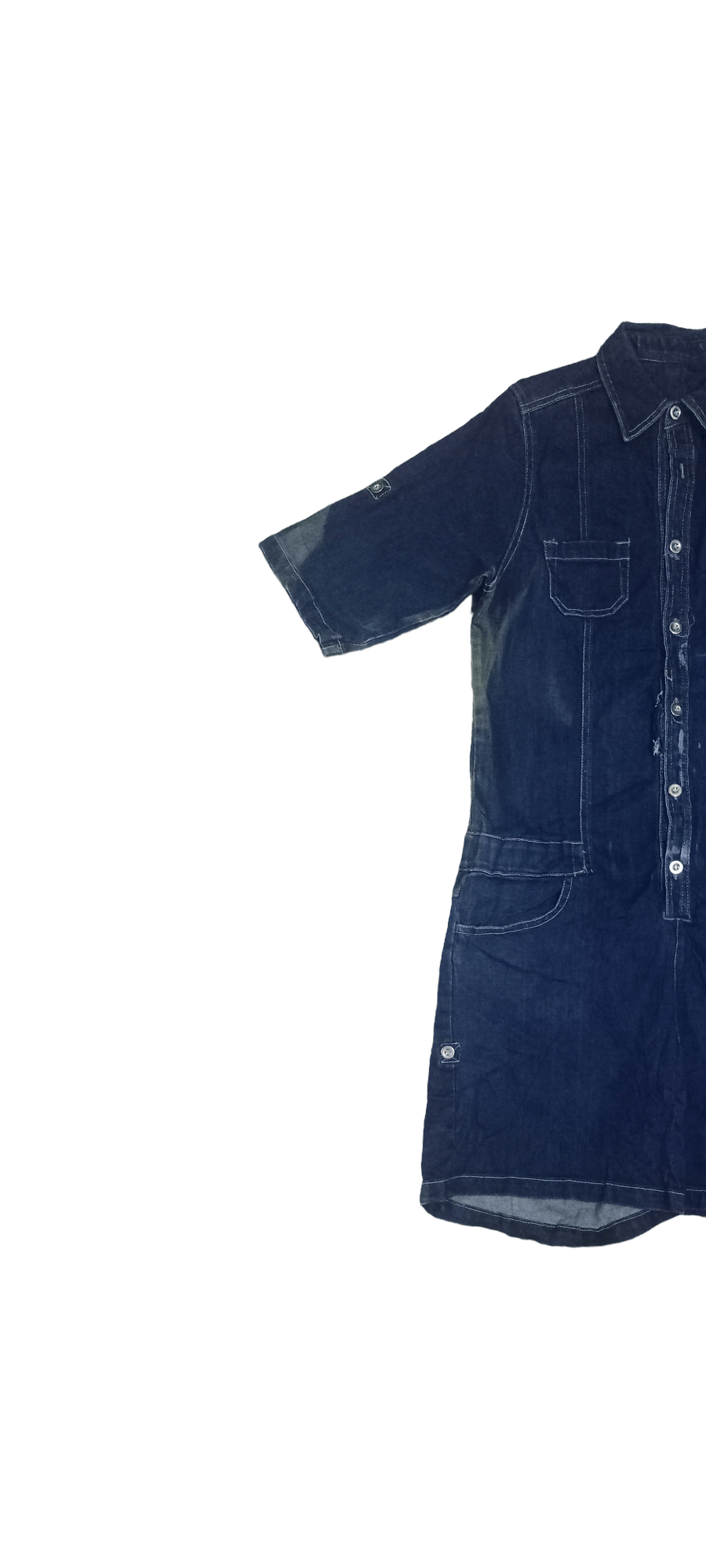 Other Hype Vintage Japanese Brand Multi Pocket Blouse Denim Romper Size S / US 4 / IT 40 - 2 Thumbnail