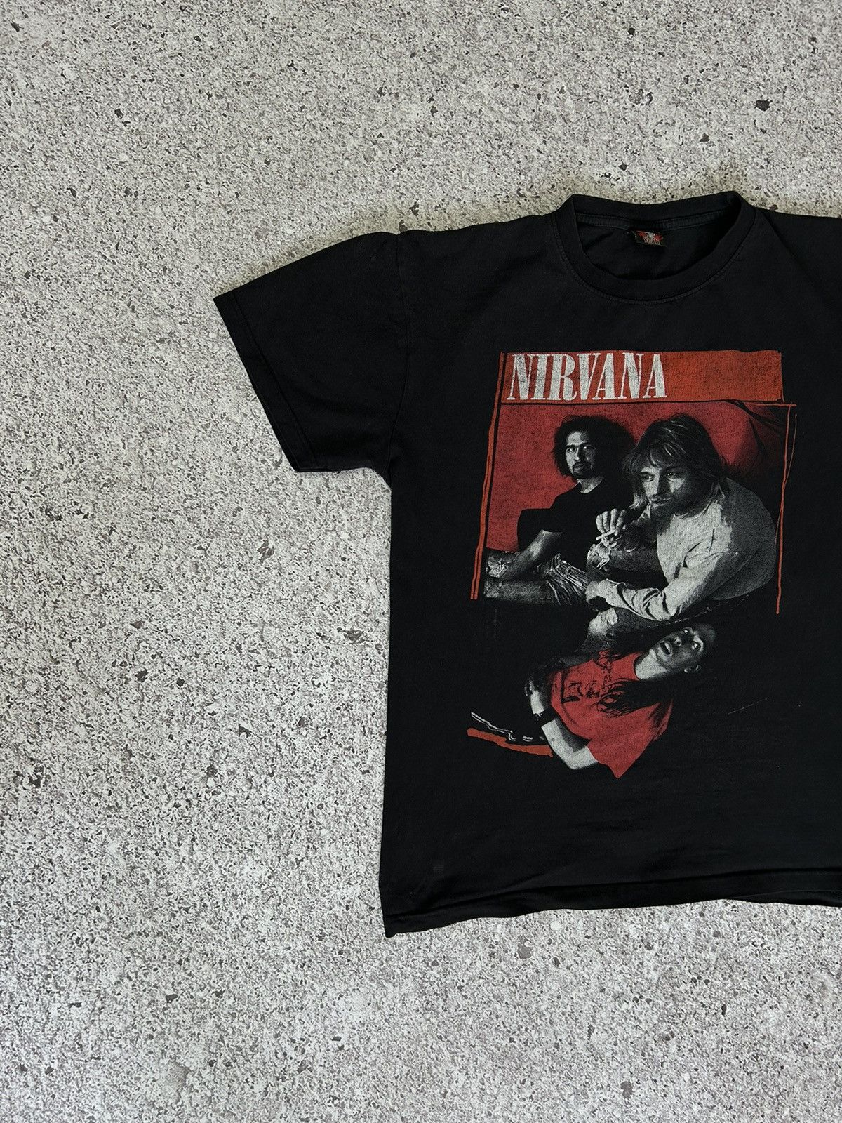 Band Tees × Vintage 90s Vintage Nirvana Kurt Cobain Rock Band Graphic T-Shirt Size US L / EU 52-54 / 3 - 2 Thumbnail