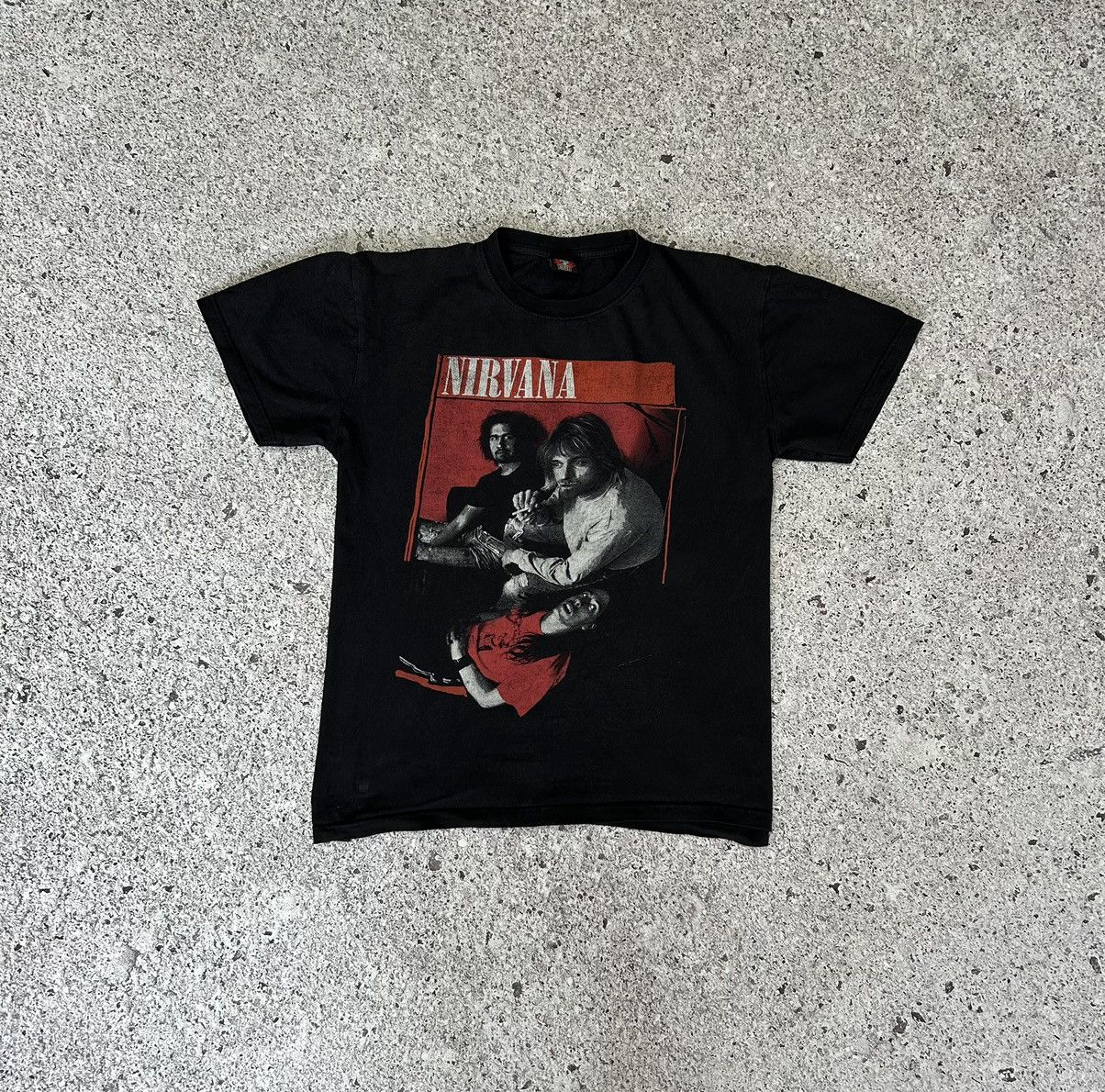 Band Tees × Vintage 90s Vintage Nirvana Kurt Cobain Rock Band Graphic T-Shirt Size US L / EU 52-54 / 3 - 1 Thumbnail