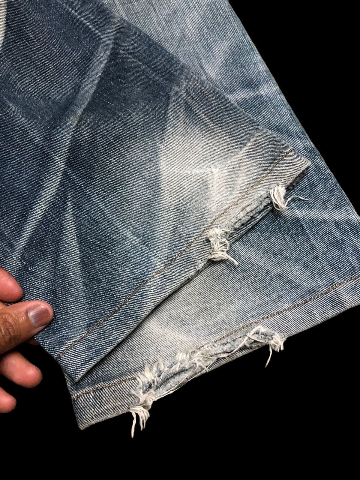 If Six Was Nine × Japanese Brand LOLITA WASHED BLUE GRAY JEANS Size US 31 - 5 Thumbnail