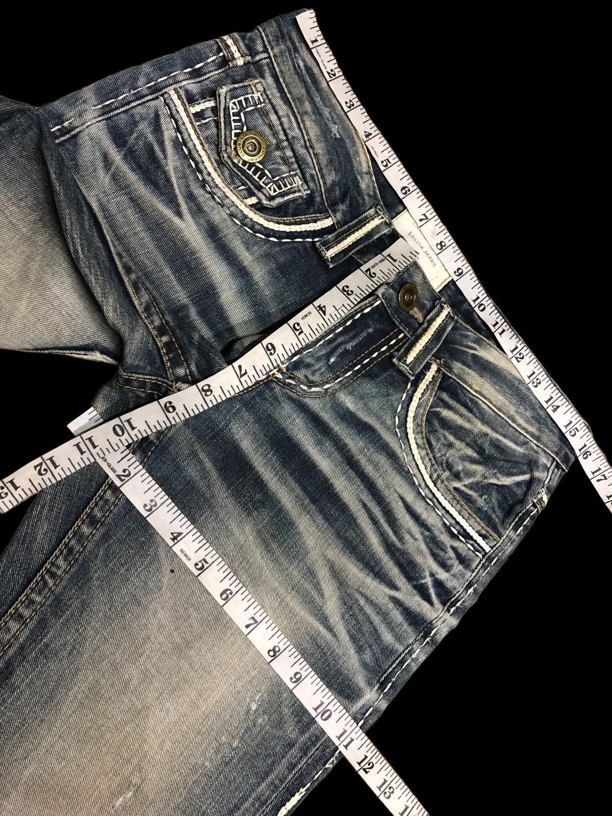 If Six Was Nine × Japanese Brand LOLITA WASHED BLUE GRAY JEANS Size US 31 - 6 Thumbnail