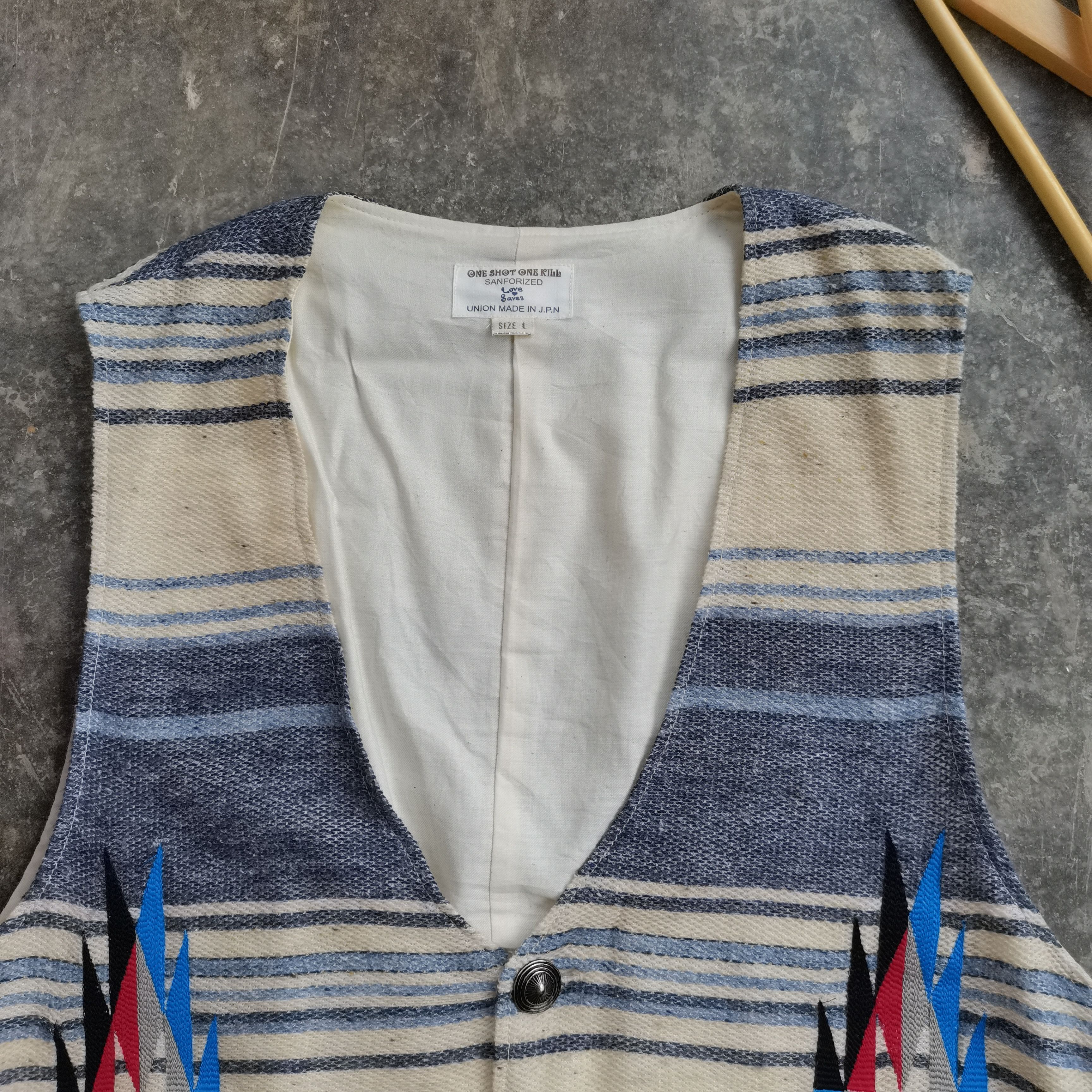 Native × Vintage Vintage Rare SANFORIZED ONE SHOOT ONE KILL Native Vests Size US L / EU 52-54 / 3 - 2 Thumbnail