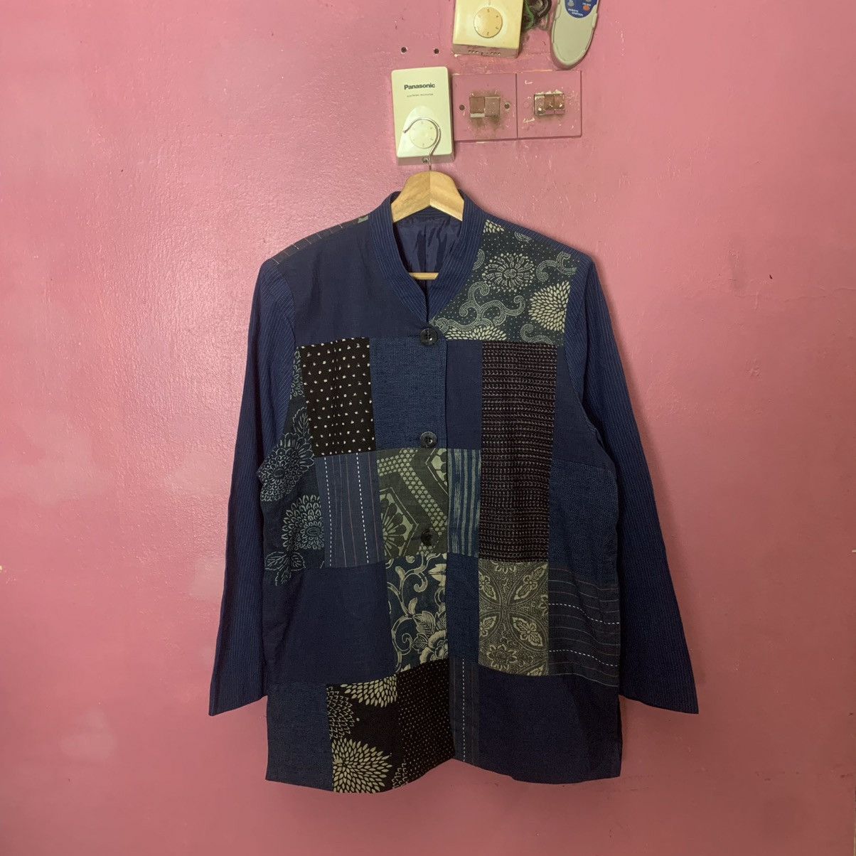 Japanese Brand × Vintage Japanese Vintage Patchwork Button Ups Double Breast Jacket Size US M / EU 48-50 / 2 - 1 Thumbnail