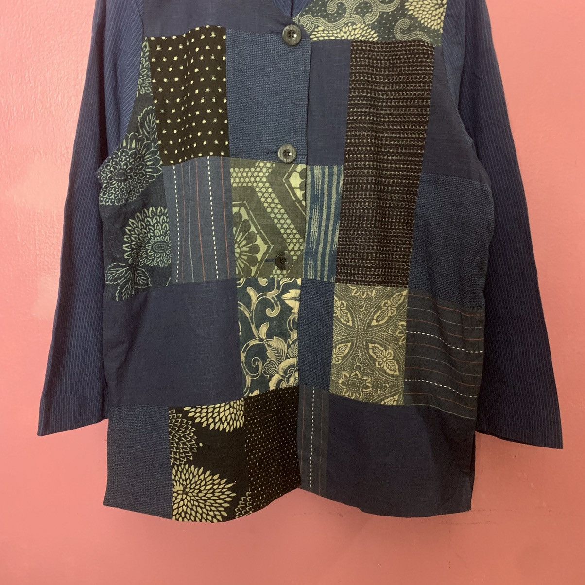 Japanese Brand × Vintage Japanese Vintage Patchwork Button Ups Double Breast Jacket Size US M / EU 48-50 / 2 - 4 Thumbnail