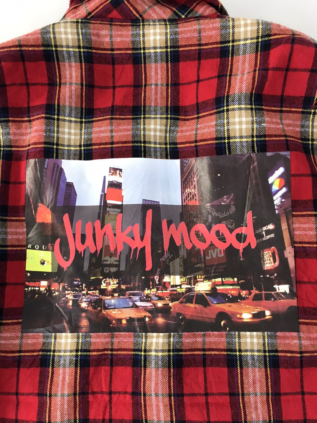Japanese Brand Junky Mood Checked Tartan Screen Printed Coat Jacket R180j Size M / US 6-8 / IT 42-44 - 10 Thumbnail