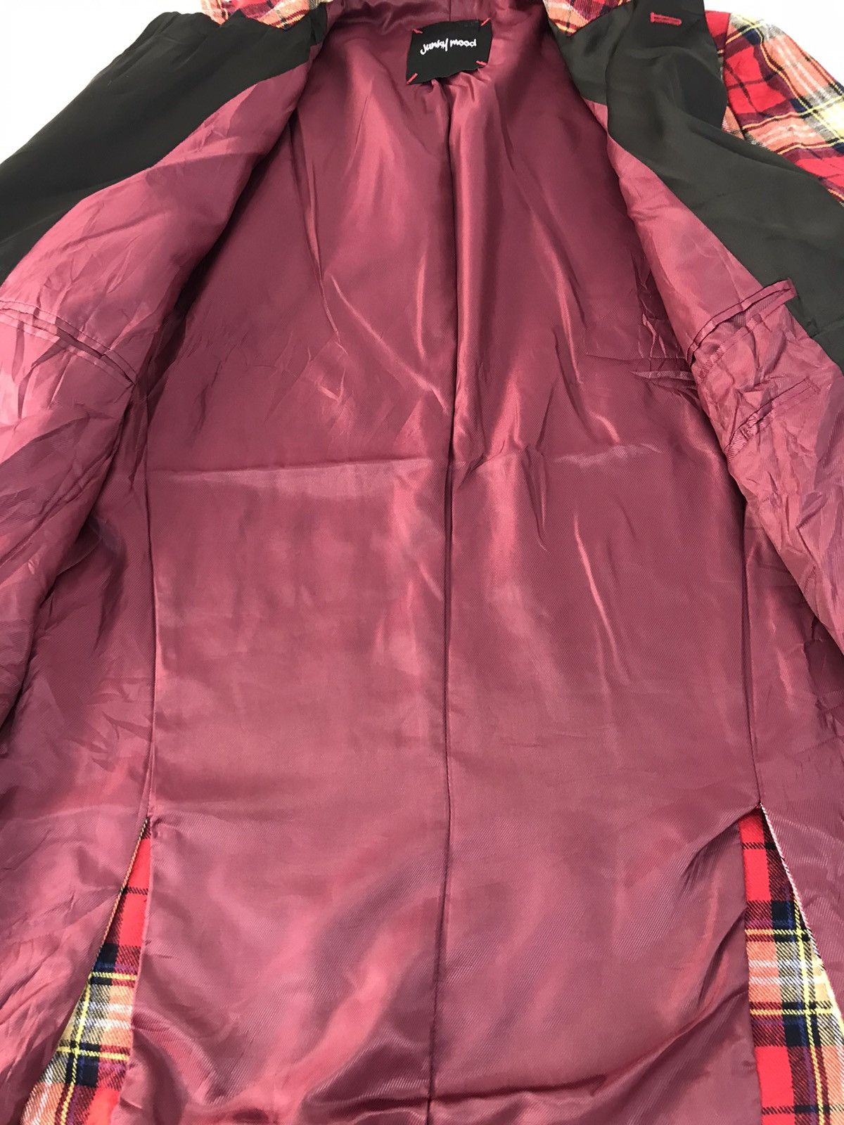 Japanese Brand Junky Mood Checked Tartan Screen Printed Coat Jacket R180j Size M / US 6-8 / IT 42-44 - 6 Thumbnail
