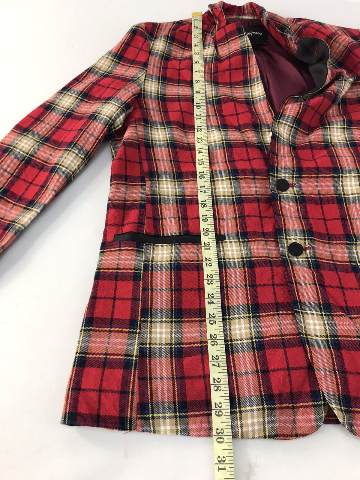 Japanese Brand Junky Mood Checked Tartan Screen Printed Coat Jacket R180j Size M / US 6-8 / IT 42-44 - 12 Thumbnail