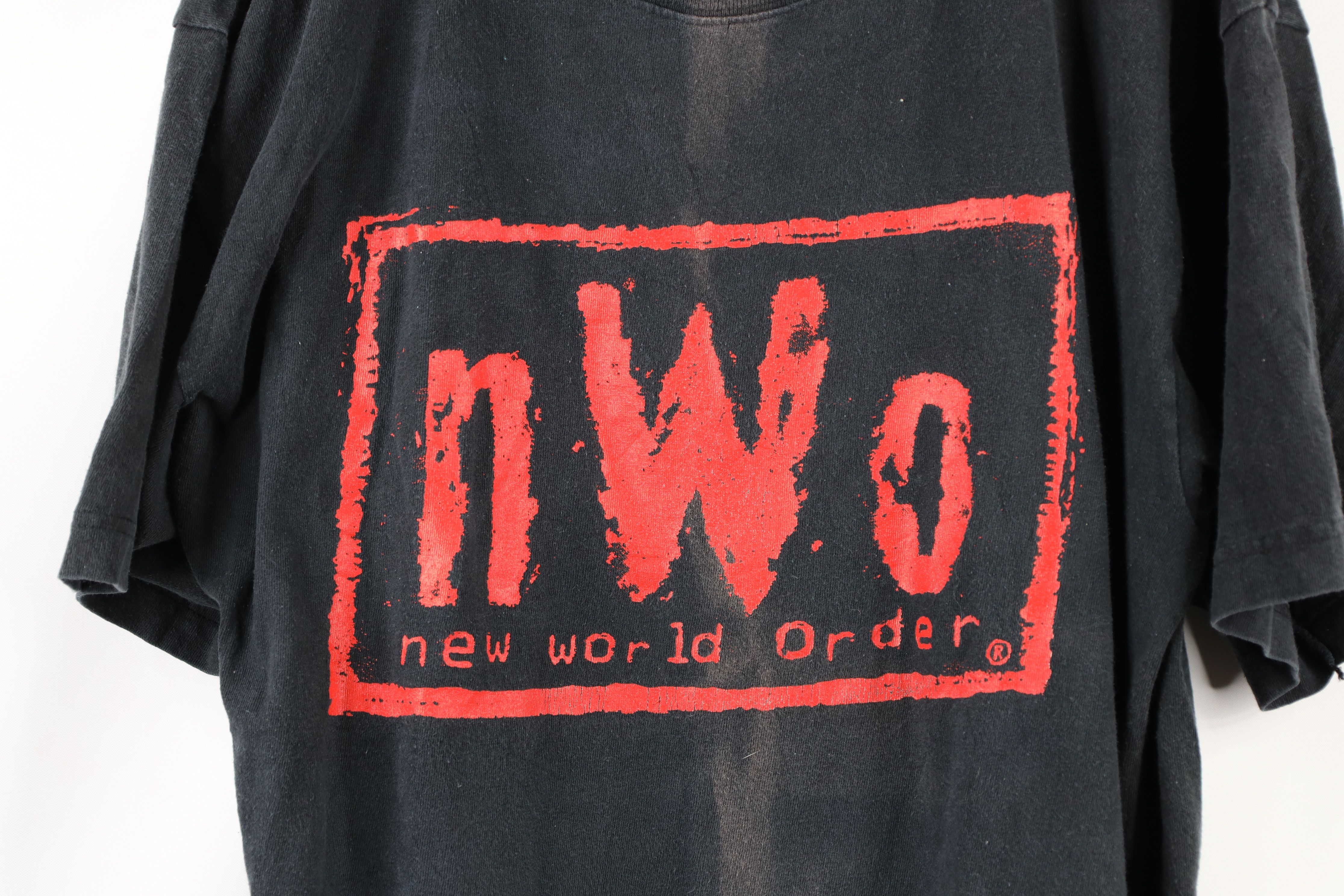 Vintage Vintage 90s WCW Out NWO New World Order Wrestling T-Shirt Size US XL / EU 56 / 4 - 4 Thumbnail