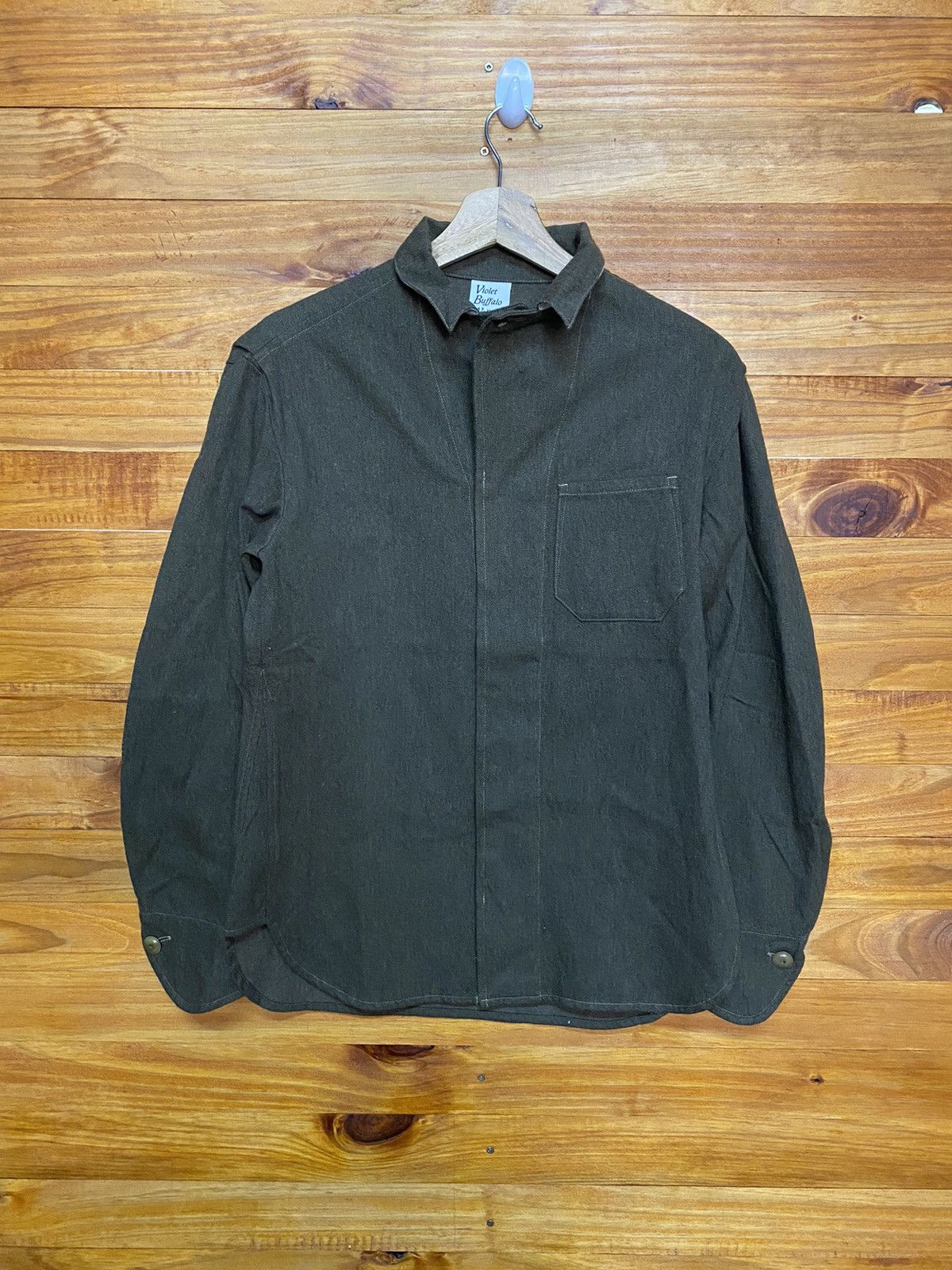 Workers Violet Buffalo Wallows Wool Workers Button Up Shirt | Grailed