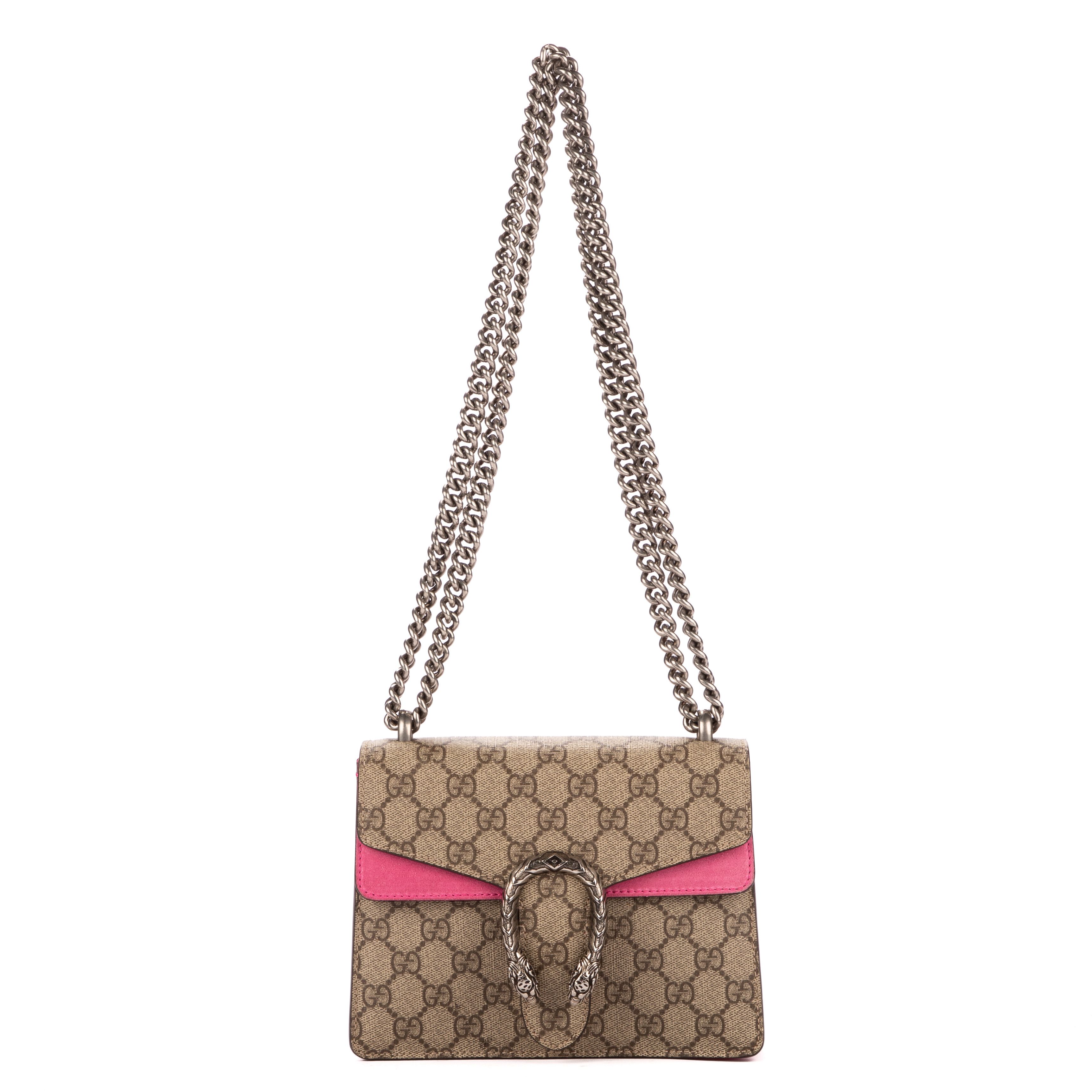 Gucci Dyosinus Square in Beige/ Pink Monogram Canvas | Grailed
