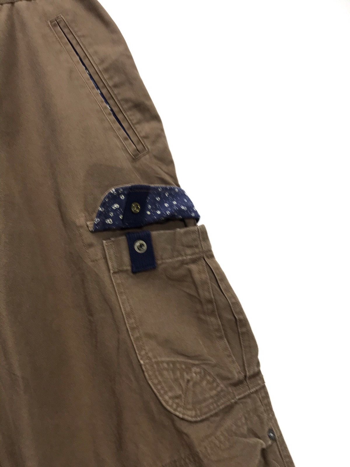 Japanese Brand Wide Baggy Cargo Pant Sunny Cloud 3🟦3 Size US 33 - 3 Thumbnail