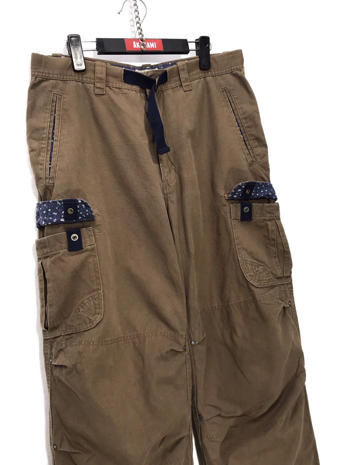 Japanese Brand Wide Baggy Cargo Pant Sunny Cloud 3🟦3 Size US 33 - 2 Thumbnail