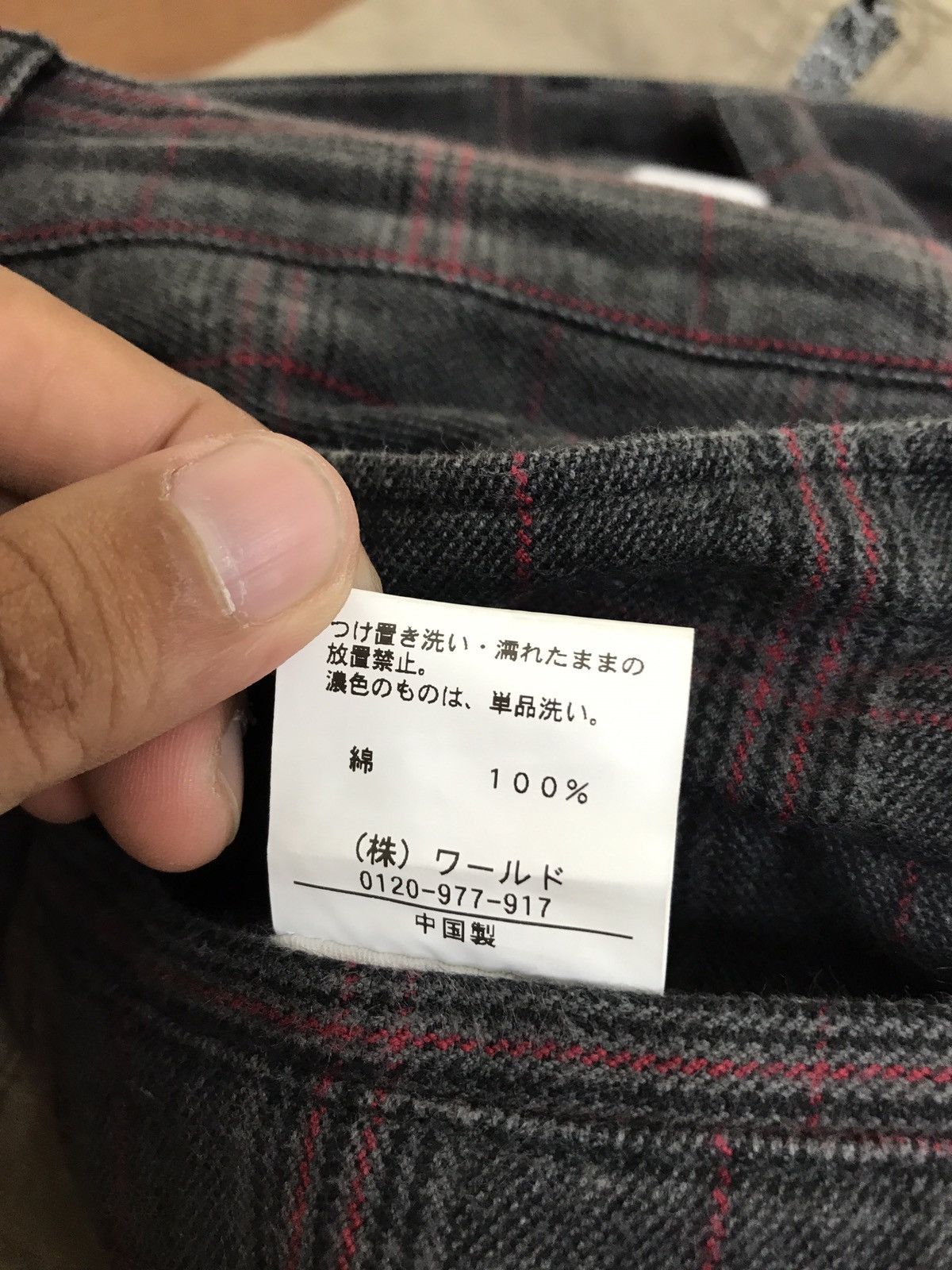 Japanese Brand TK Mixpice Cargo Tartan Plaid Check Woven Cotton Slim Pant Size US 32 / EU 48 - 8 Thumbnail