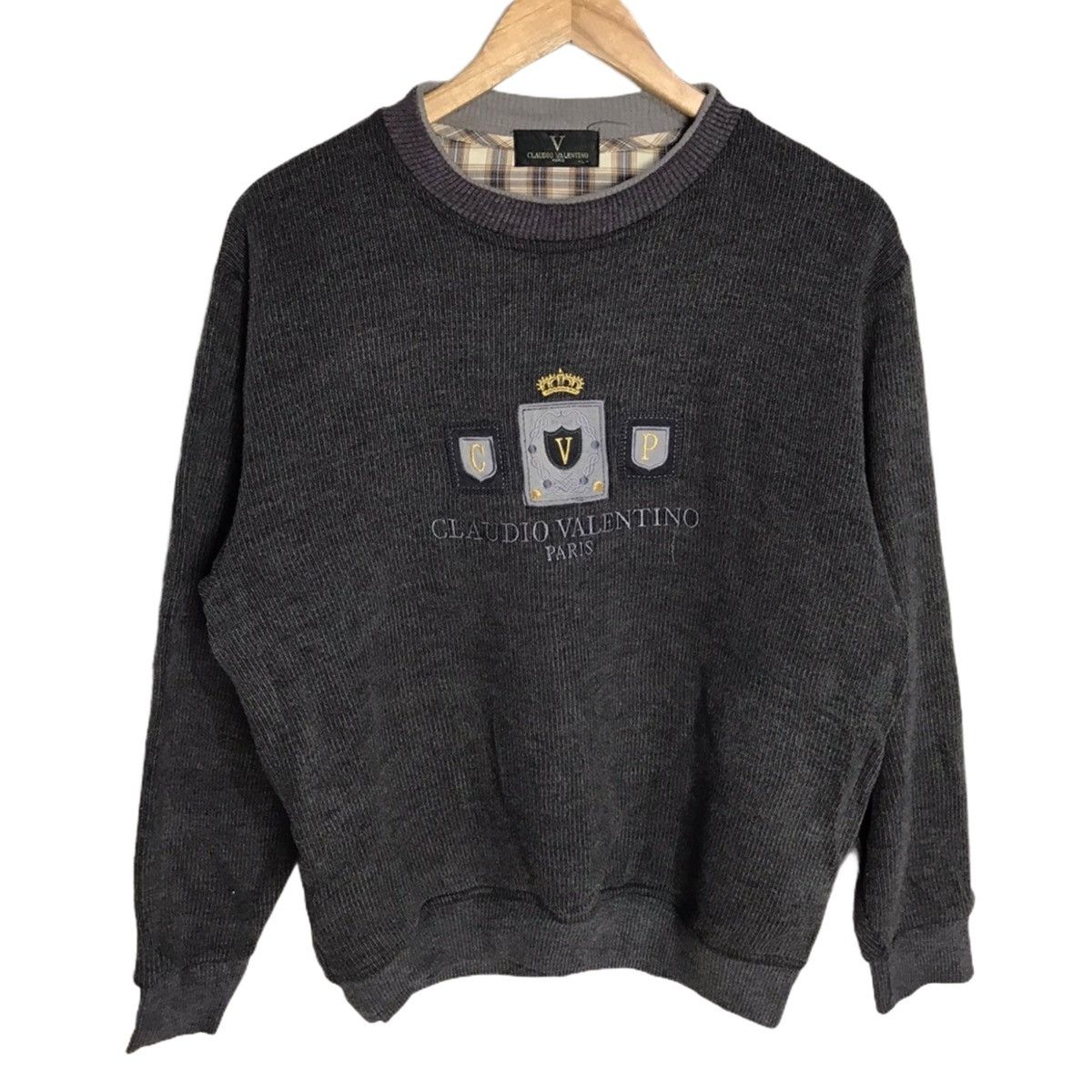 Valentino Claudio valentino paris embroidery logo crewneck Size US L / EU 52-54 / 3 - 1 Thumbnail
