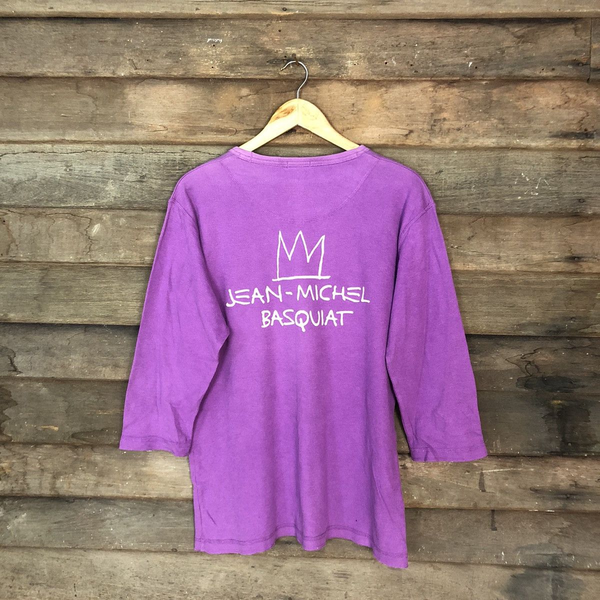 Jean-Michel Basquiat Jean-Micheal Basquiat Purple shirt #3541 Size US XL / EU 56 / 4 - 1 Thumbnail