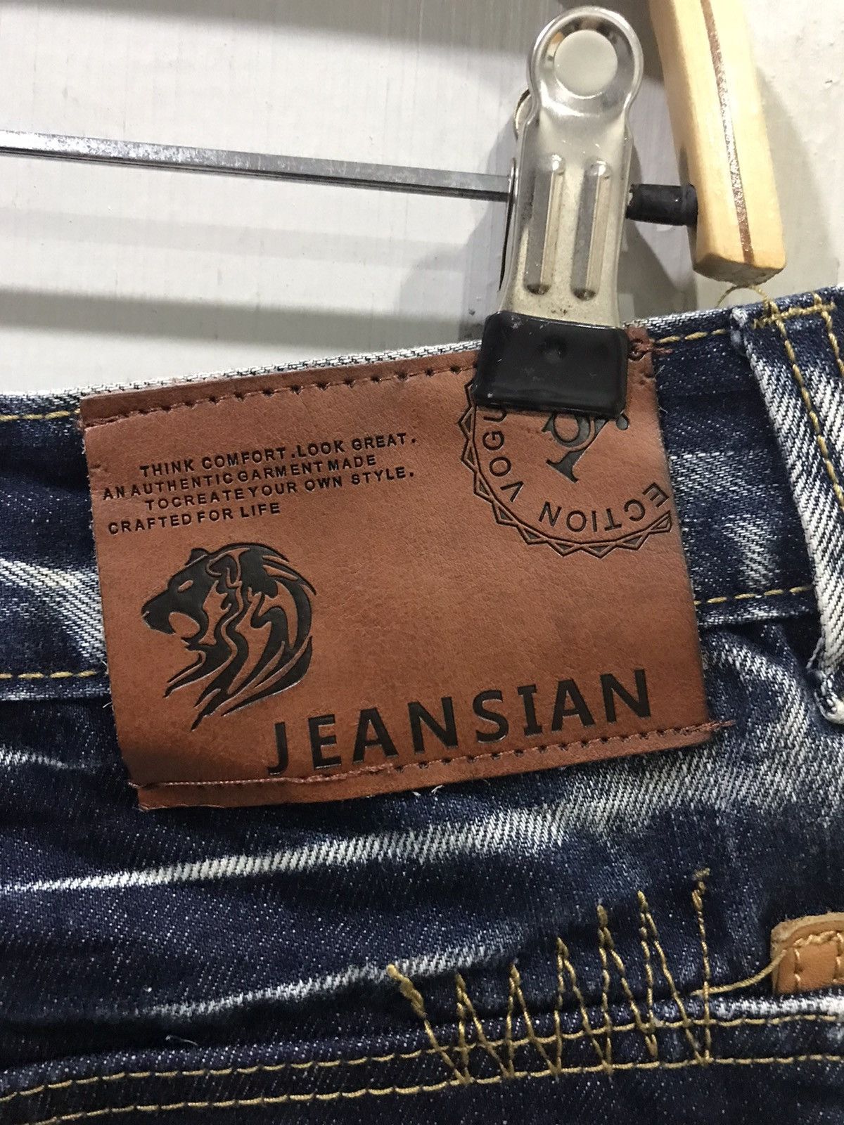Japanese Brand × Seditionaries STATEMENT.P🔥Rare jeansian Samurai Slash Faded Cargo Denim Size US 33 - 16 Thumbnail