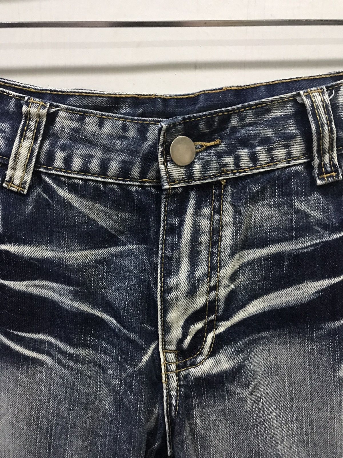 Japanese Brand × Seditionaries STATEMENT.P🔥Rare jeansian Samurai Slash Faded Cargo Denim Size US 33 - 9 Thumbnail