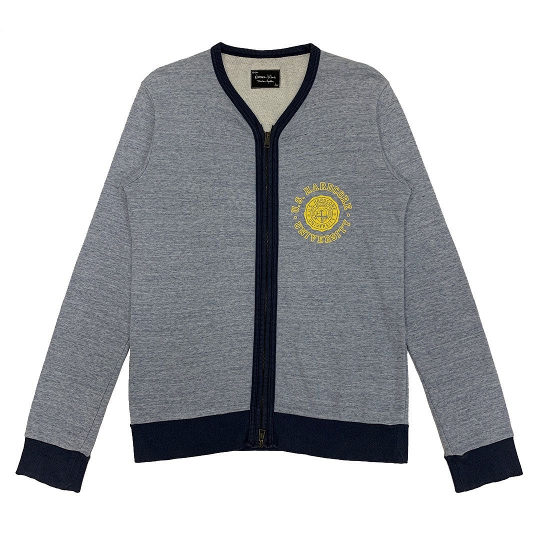 image of Number N Ine Number (N)Ine 2008Aw Hardcore University Cardigan in Heather Blue, Men's (Size Medium)