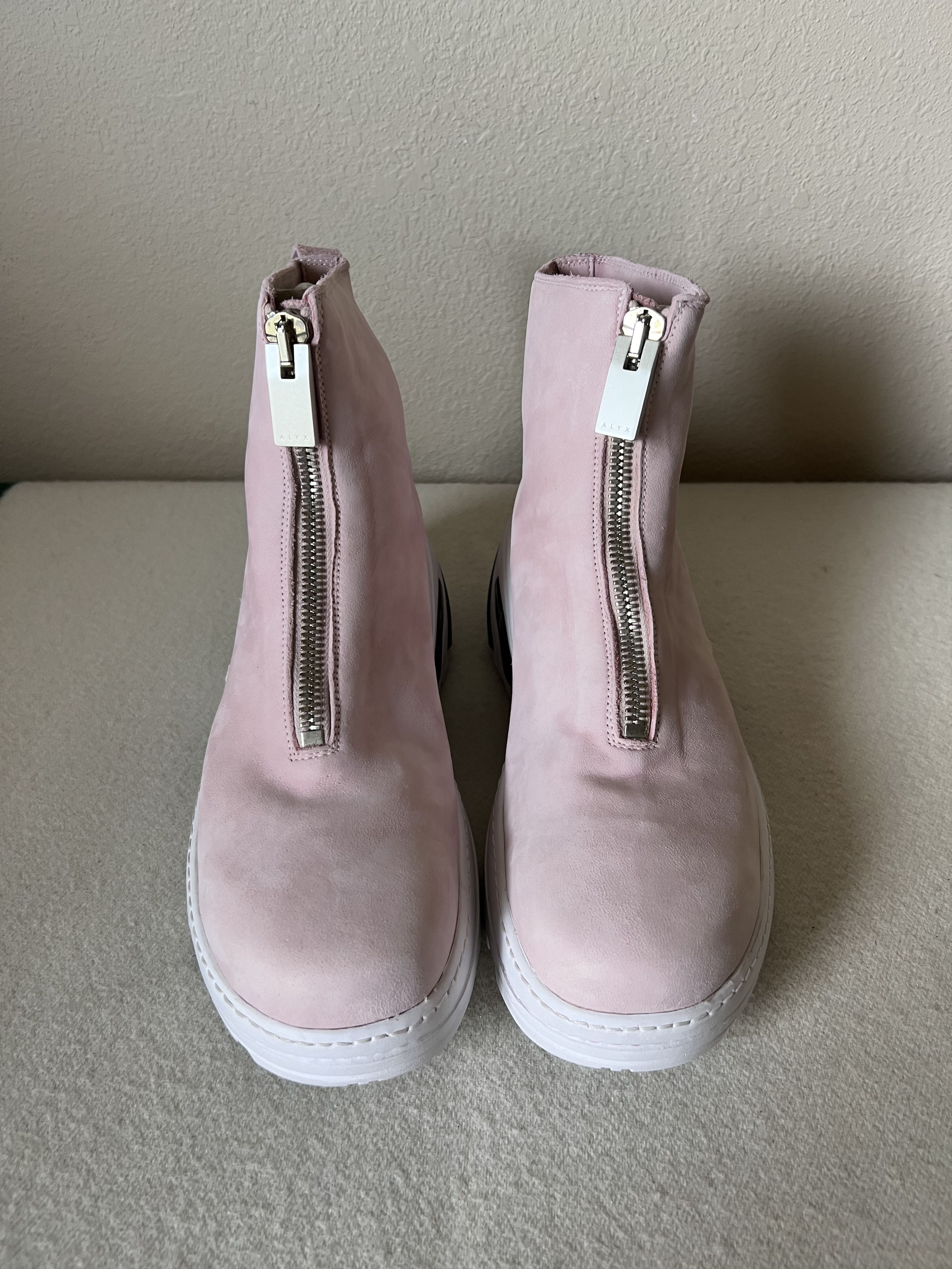1017 Alyx 9SM Guidi Zipper Boots Pink Suede