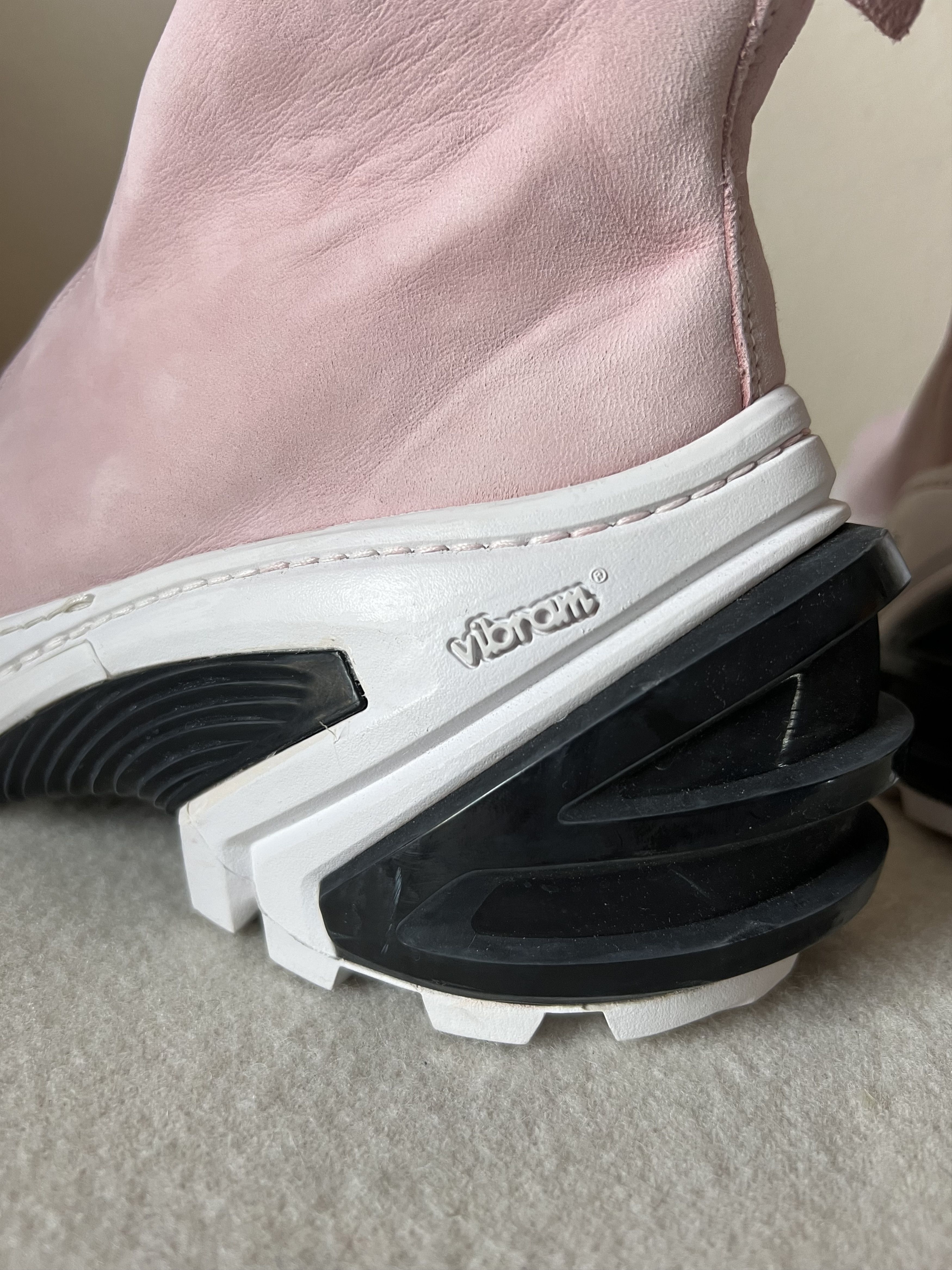 1017 Alyx 9SM Guidi Zipper Boots Pink Suede