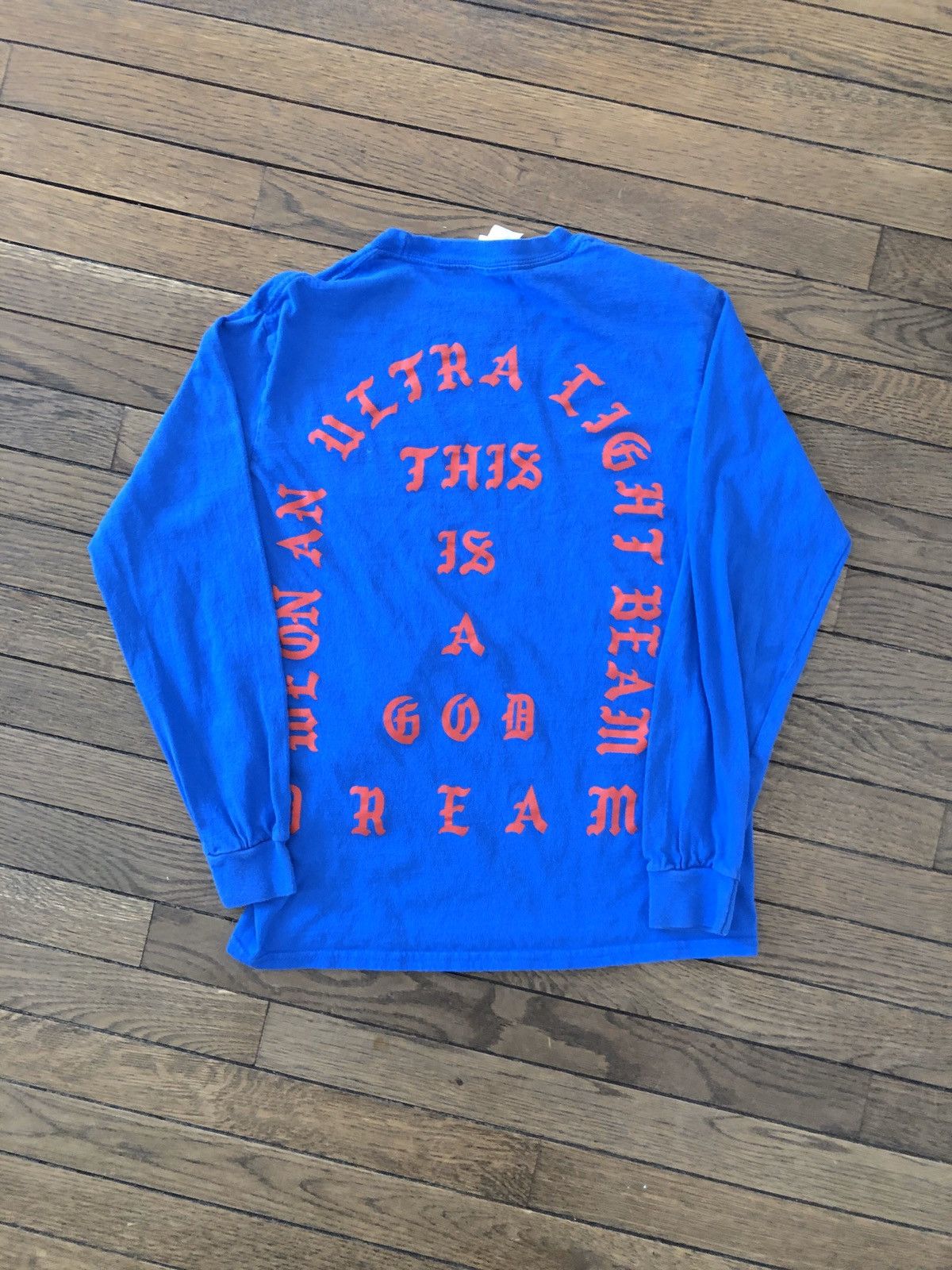 Image of Kanye West Life Of Pablo Ultra Light Feel Dark Scott S in Blue, Men's (Size Small)