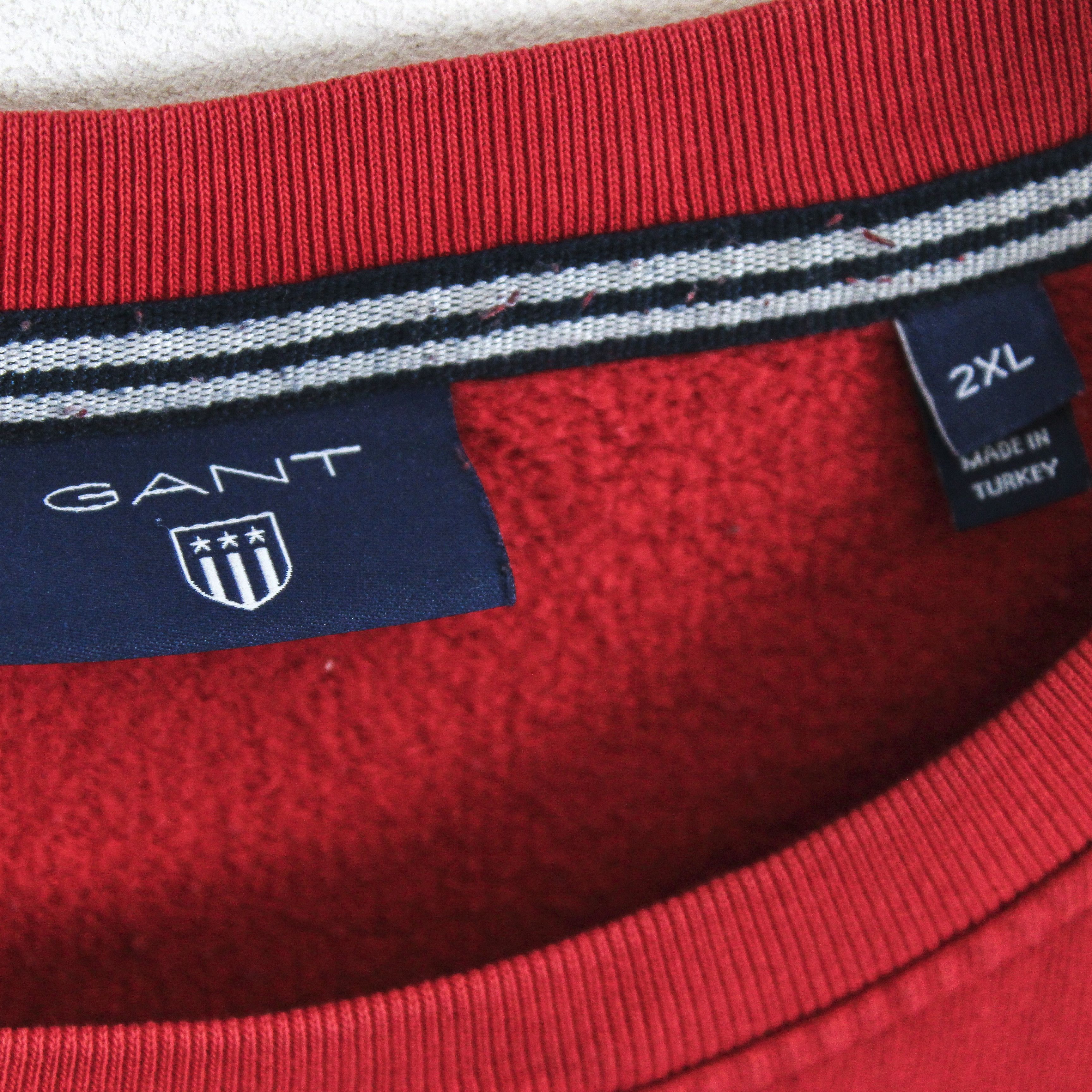 Gant Jumper 2XL Sweatshirt Cotton Casual Red Crew Neck Top Size US XXL / EU 58 / 5 - 3 Thumbnail