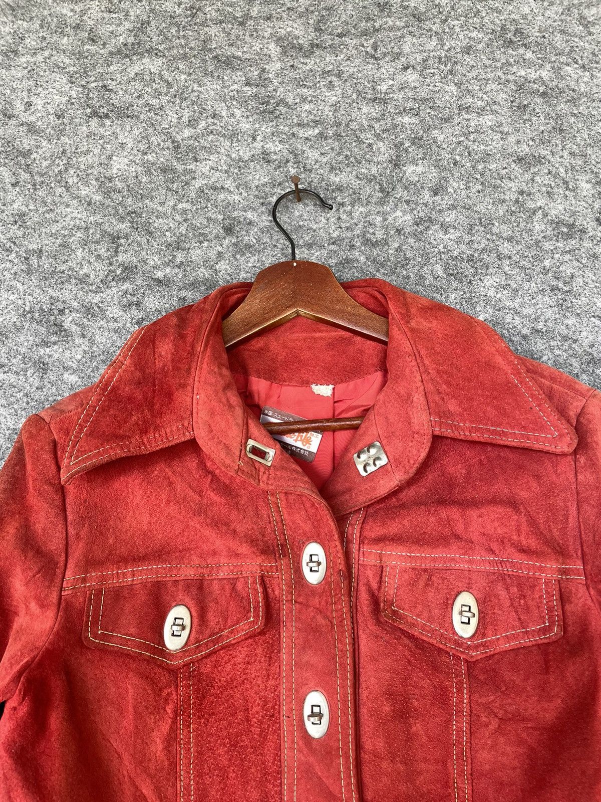 Genuine Leather SUEDE LIFE RED JACKET Size US XS / EU 42 / 0 - 2 Thumbnail