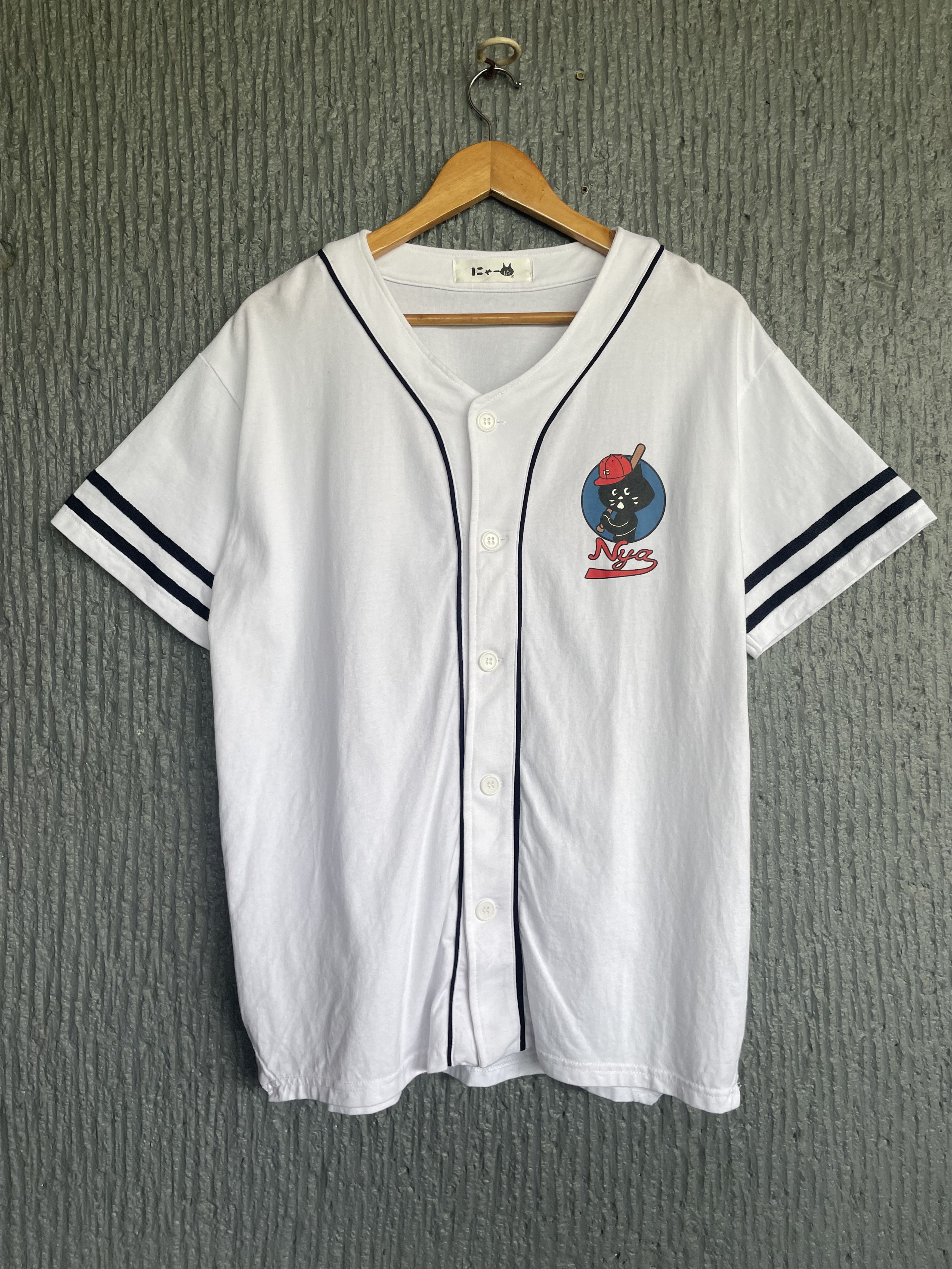 Ne-Net Ne-net Logo Printed Baseball Shirt (Issey Miyake) Size US L / EU 52-54 / 3 - 1 Thumbnail