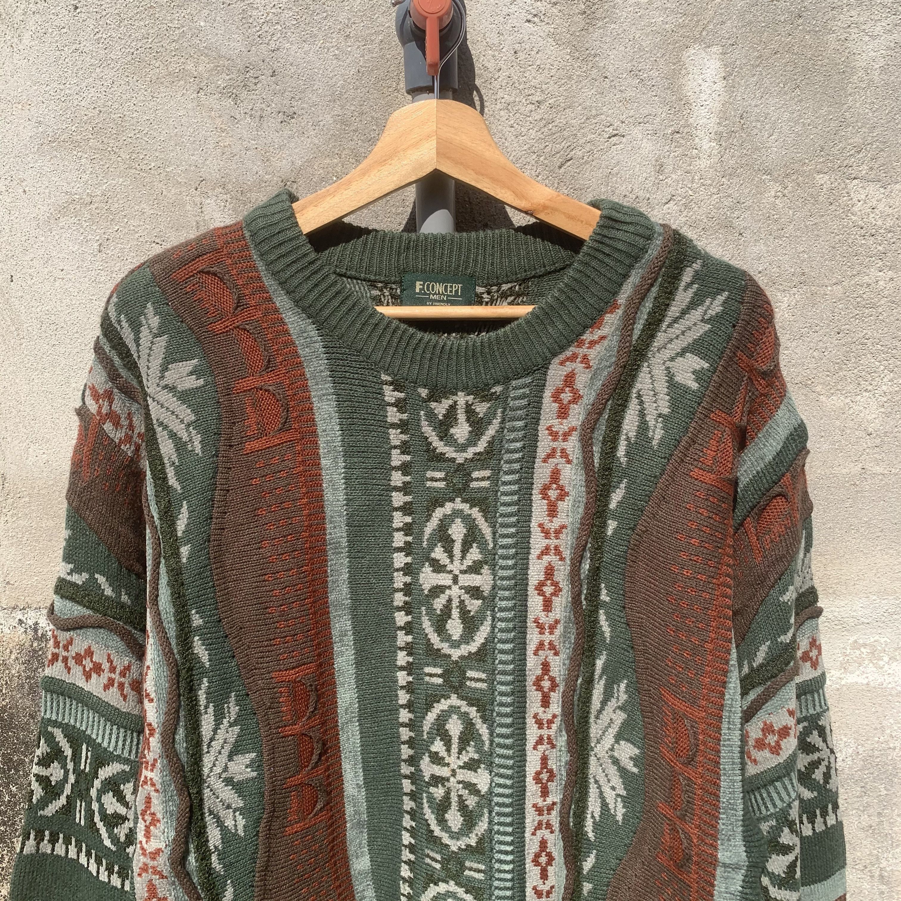 Coogi Hand Knit Jumper Cable Knitwear VERY RARE Crewneck Sweater Size US M / EU 48-50 / 2 - 2 Thumbnail