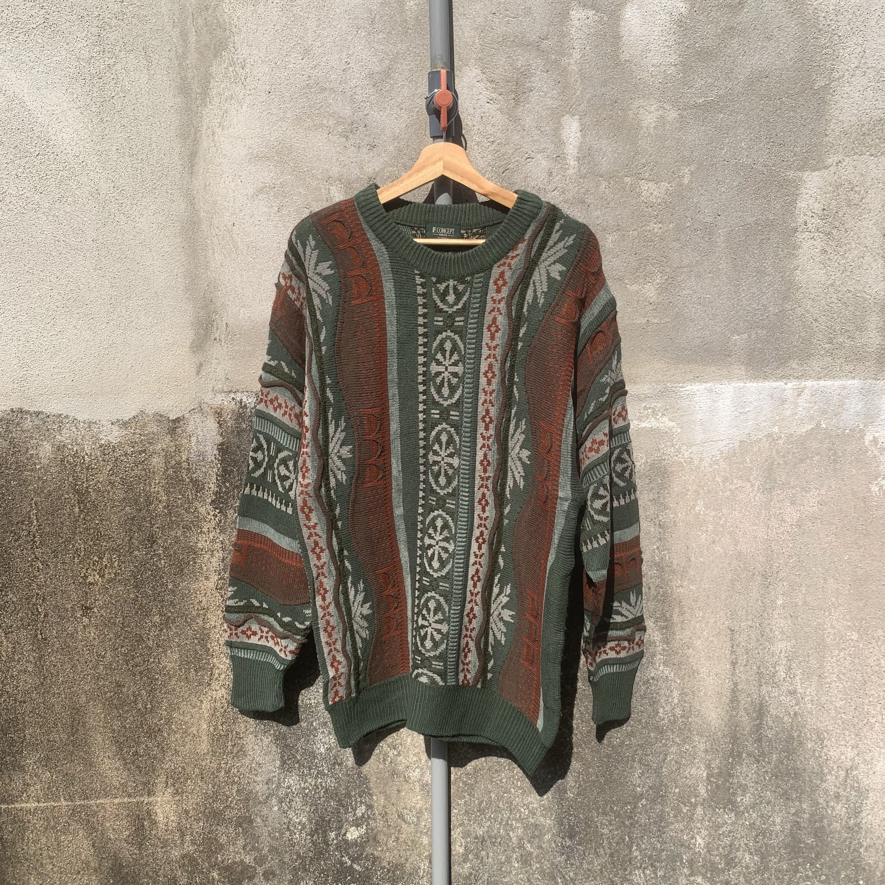 Coogi Hand Knit Jumper Cable Knitwear VERY RARE Crewneck Sweater Size US M / EU 48-50 / 2 - 1 Thumbnail