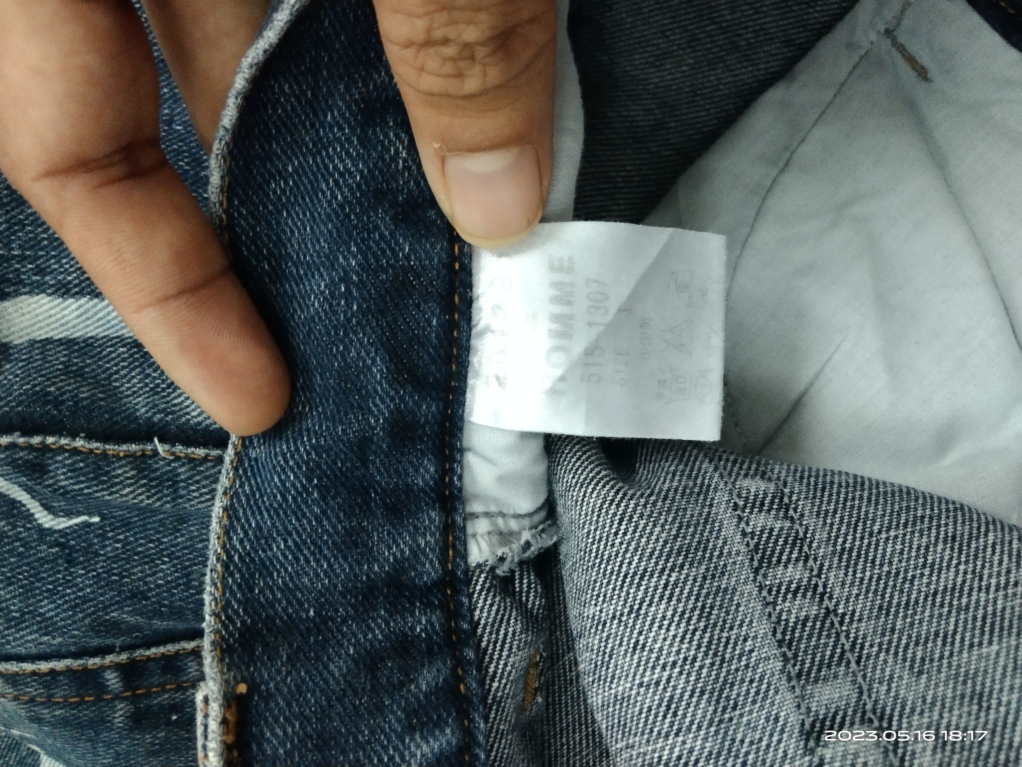 291295=Homme BLEACHED 291295-HOME DENIM PANTS Size US 29 - 7 Thumbnail