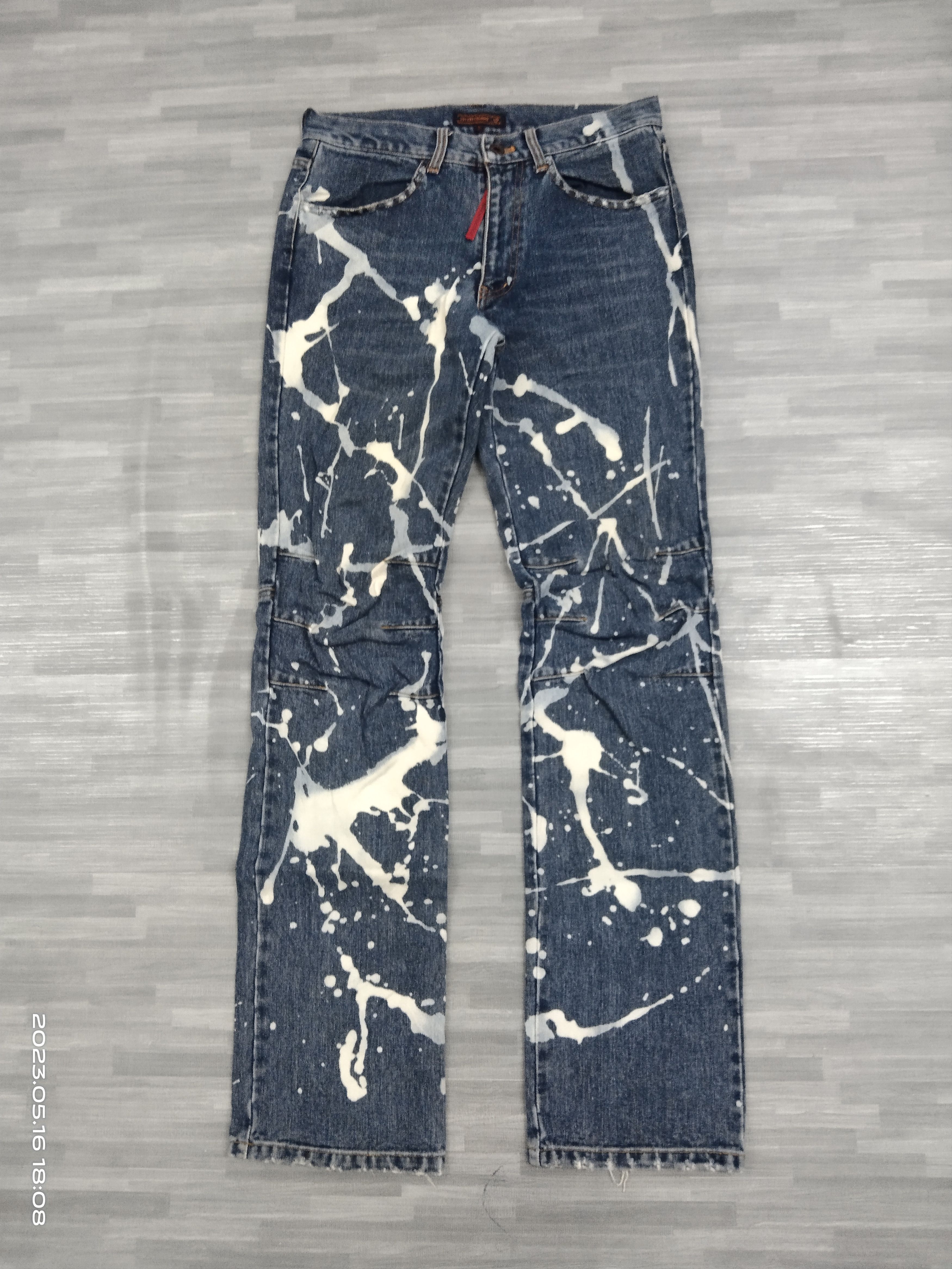 291295=Homme BLEACHED 291295-HOME DENIM PANTS Size US 29 - 2 Thumbnail