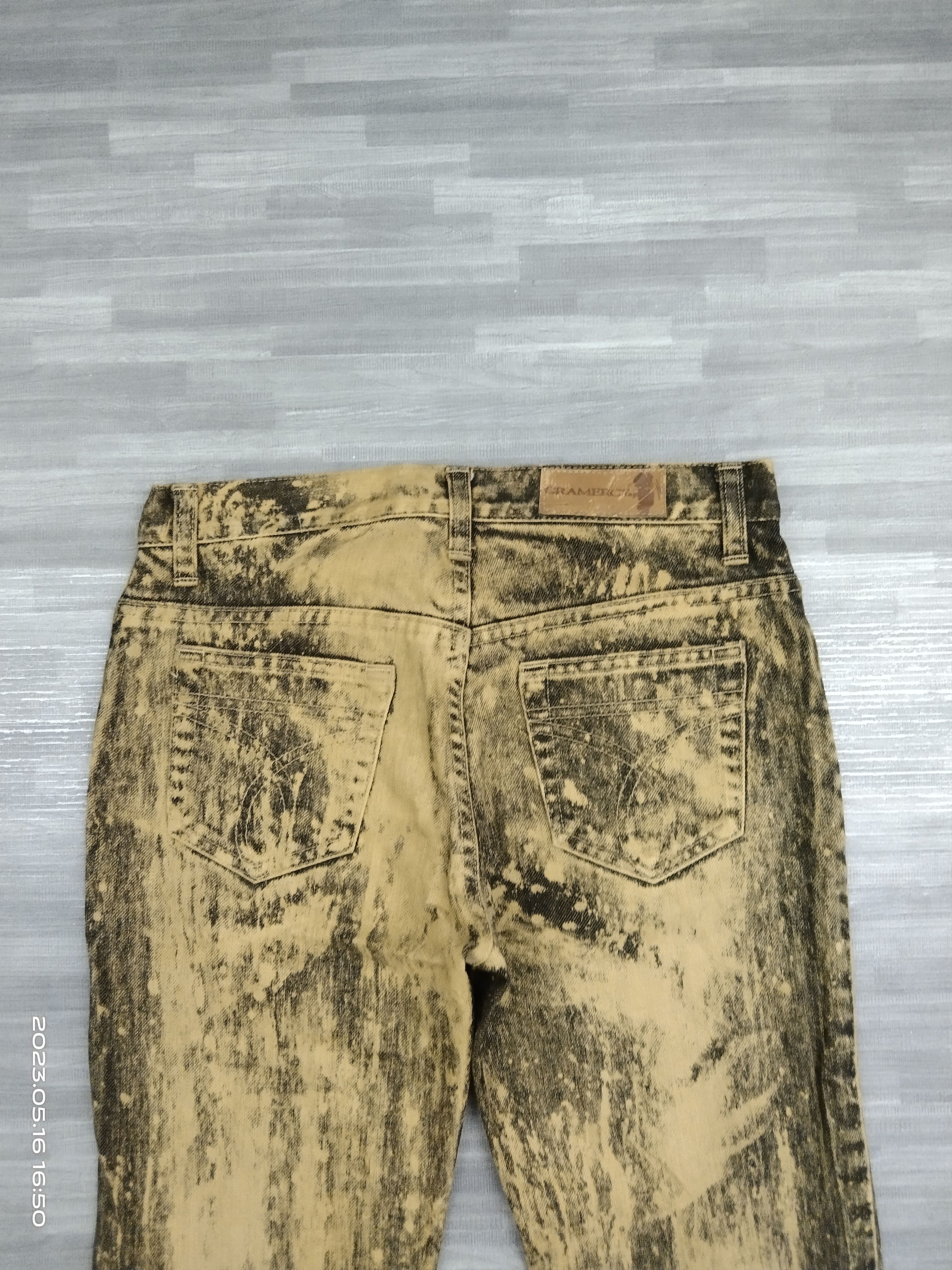 Japanese Brand FLARE ACID WASH GRAMERCY🇯🇵 DENIM PANTS Size US 28 / EU 44 - 5 Thumbnail
