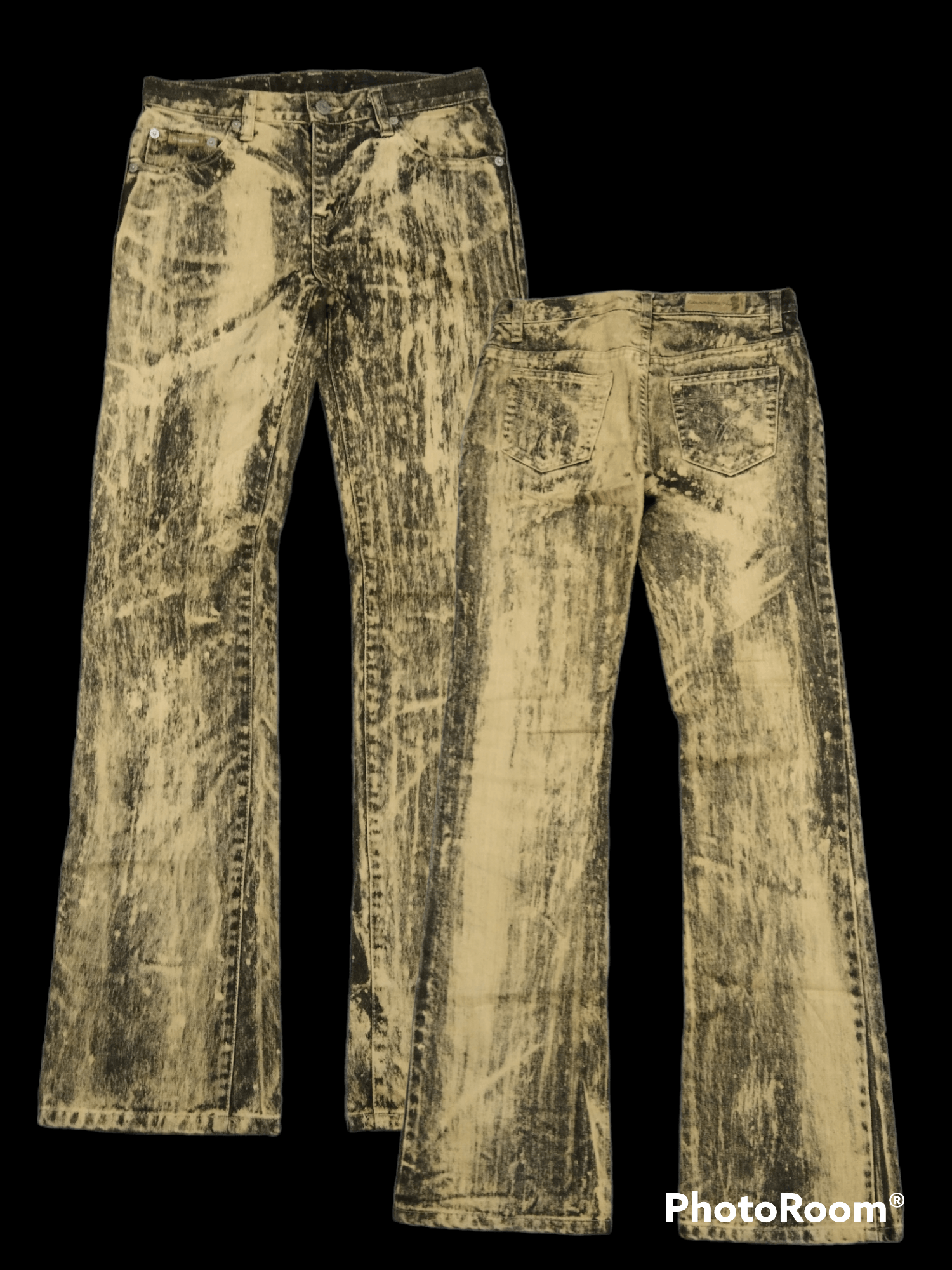 image of Avant Garde x Hype Flare Acid Wash Gramercy Denim Pants, Men's (Size 28)