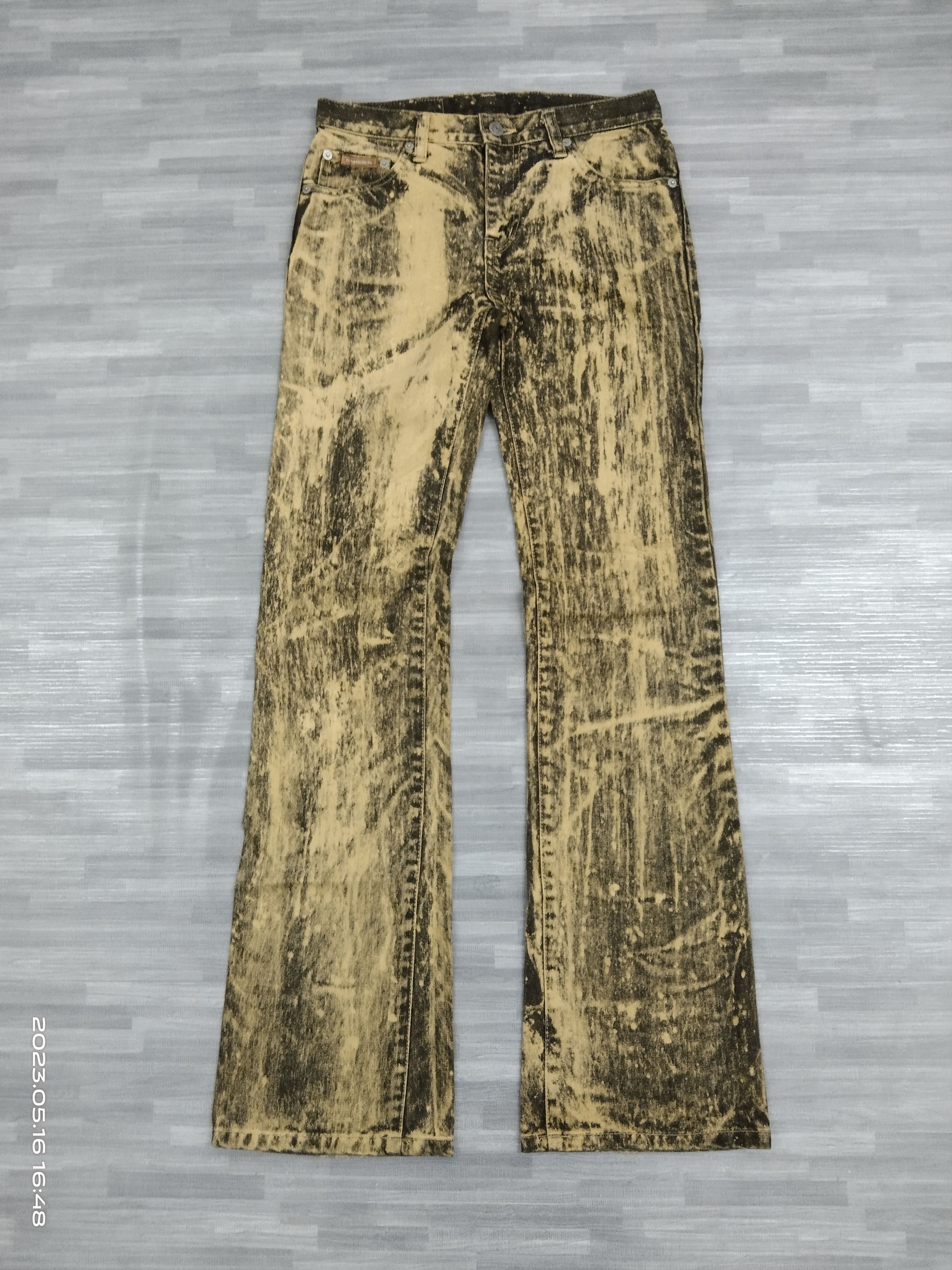 Japanese Brand FLARE ACID WASH GRAMERCY🇯🇵 DENIM PANTS Size US 28 / EU 44 - 2 Thumbnail