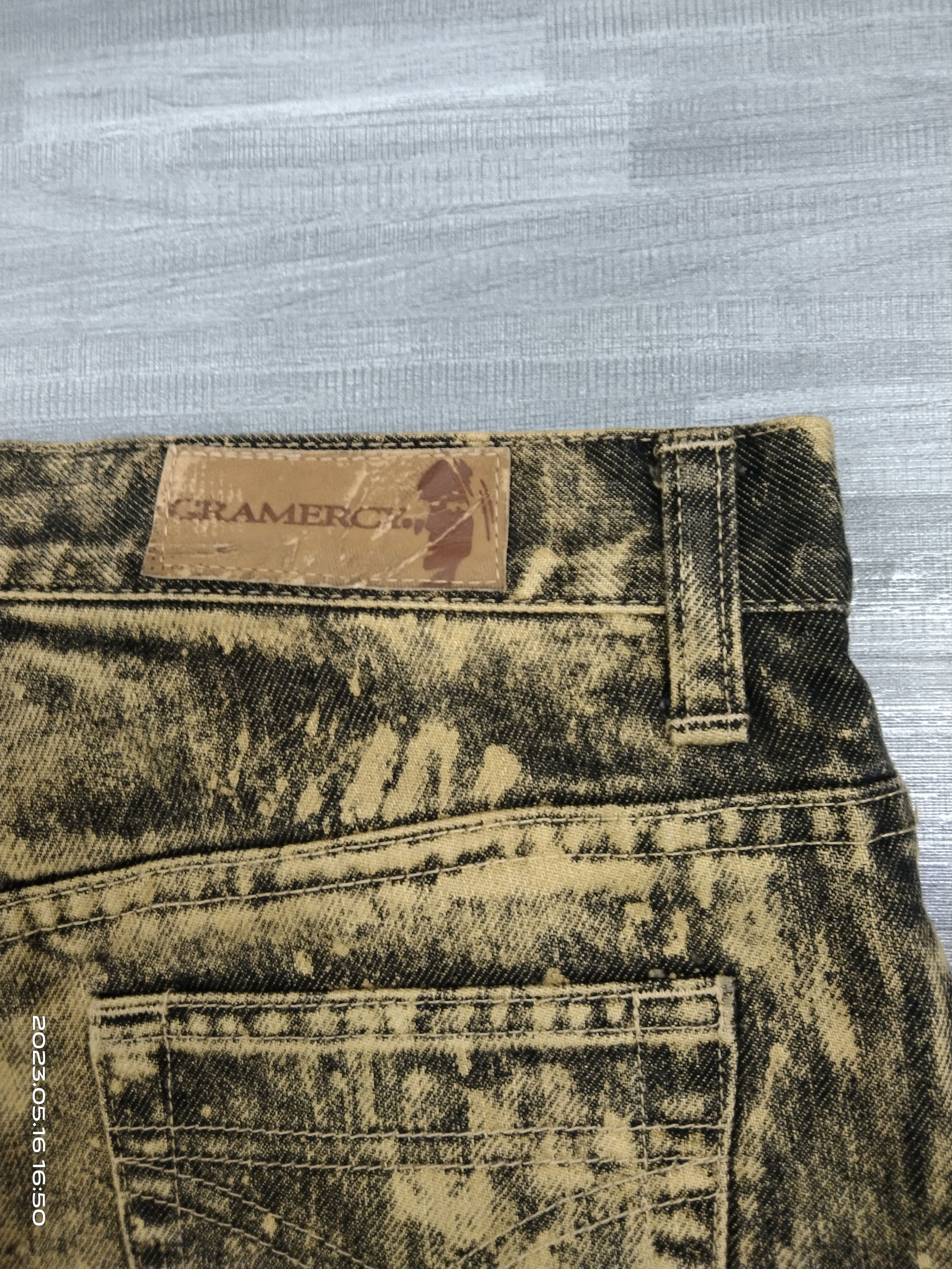Japanese Brand FLARE ACID WASH GRAMERCY🇯🇵 DENIM PANTS Size US 28 / EU 44 - 7 Thumbnail