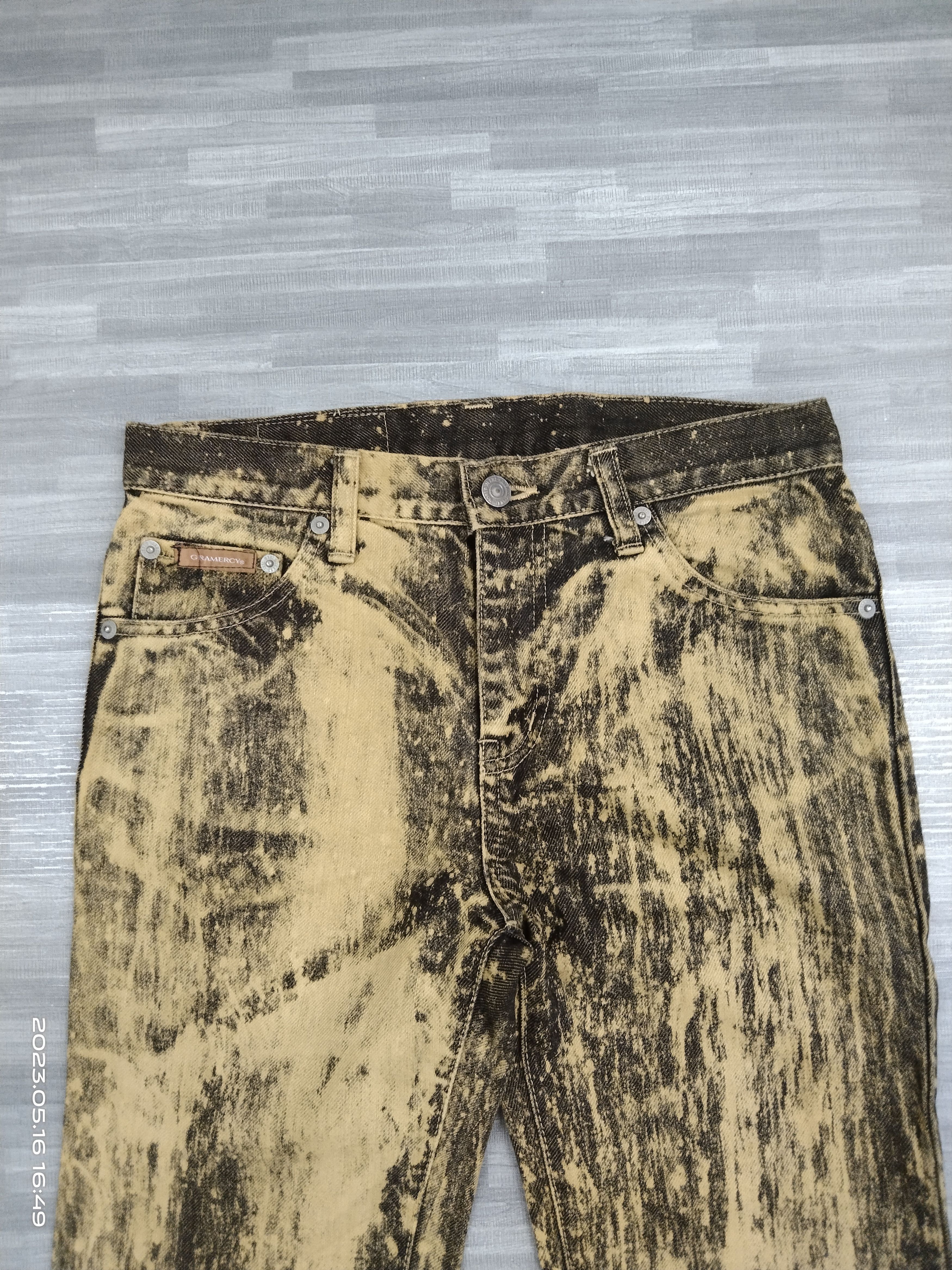 Japanese Brand FLARE ACID WASH GRAMERCY🇯🇵 DENIM PANTS Size US 28 / EU 44 - 4 Thumbnail
