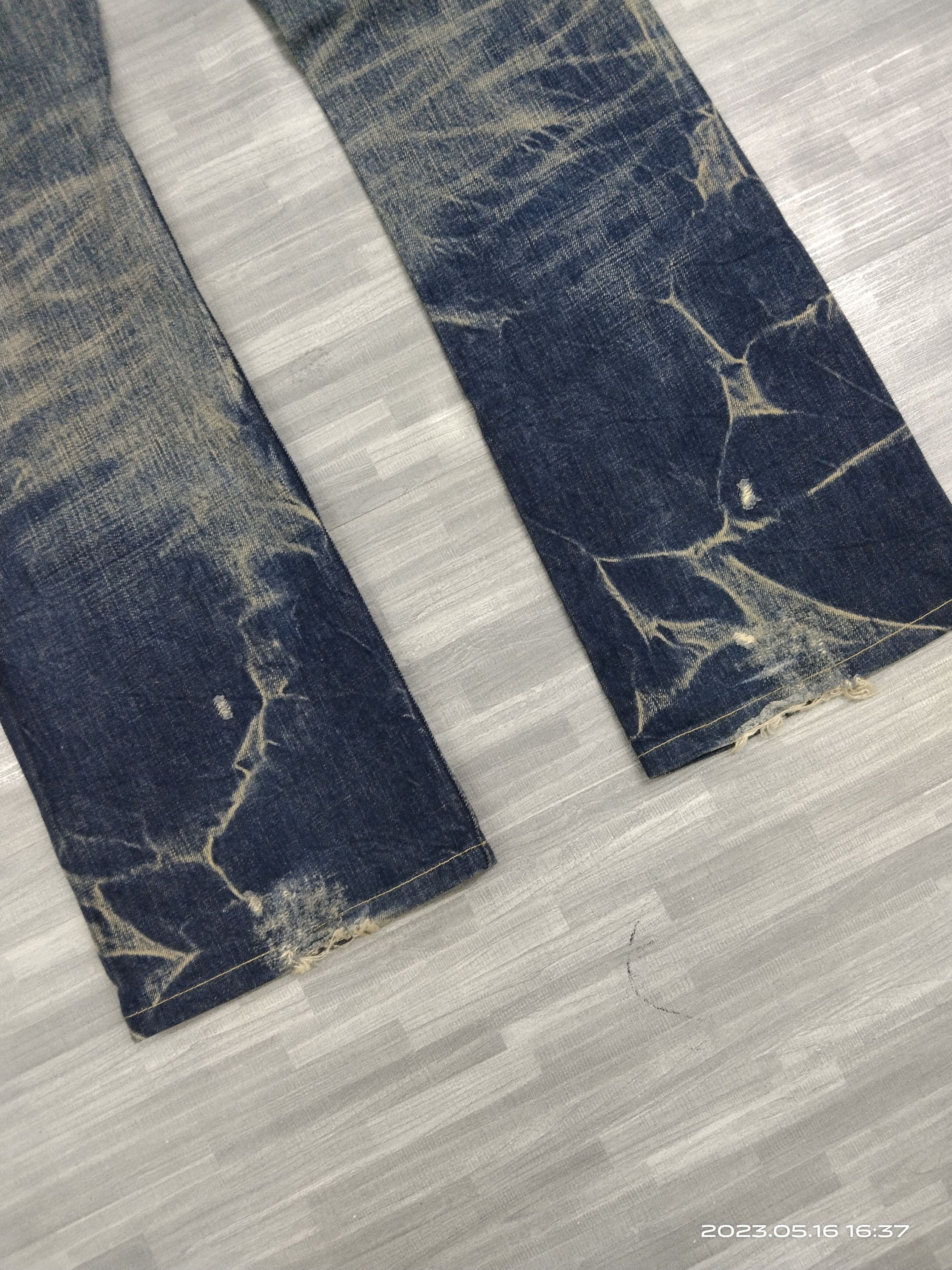 Japanese Brand FLARE SICK RIVET&BLUE DENIM PANTS Size US 30 / EU 46 - 7 Thumbnail