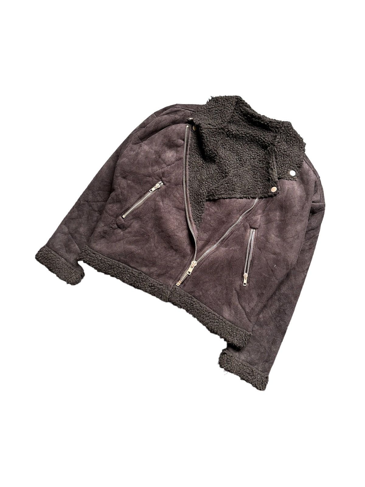 Japanese Brand 2000s Sherpa mole skin Japan made double collar jacket Size US S / EU 44-46 / 1 - 6 Thumbnail